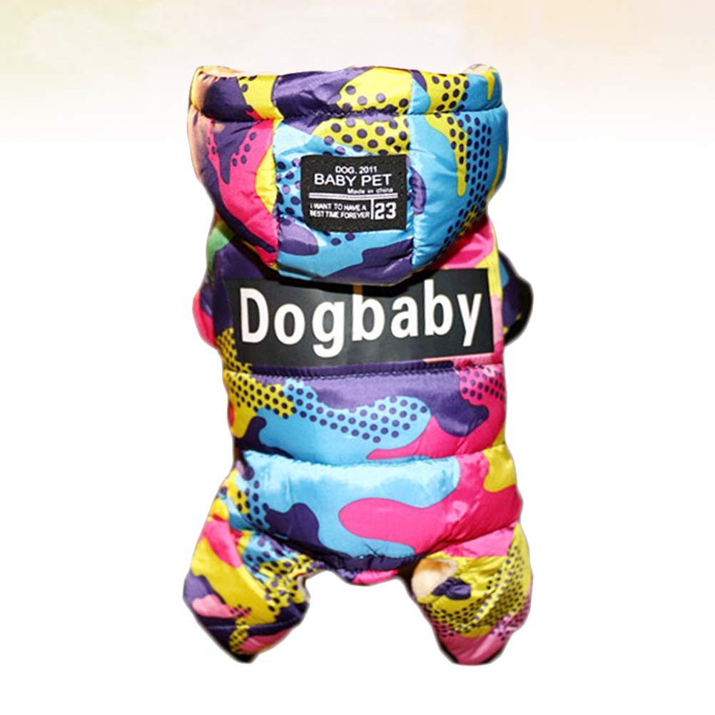 Warm Winter Dog Coat - Insulated Down Jacket for Small Dogs, Pugs & Pomeranians | Camouflage Design Pet Apparel for Cold Weather Walks & Outdoor Adventures
