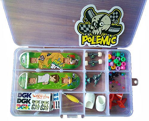 RemeeHi DIY Finger Skateboard Complete Kit with Nuts, Trucks & Tools - Portable Mini Skateboard for Office Desk Toys, Stress Relief & Fingerboard Tricks Practice