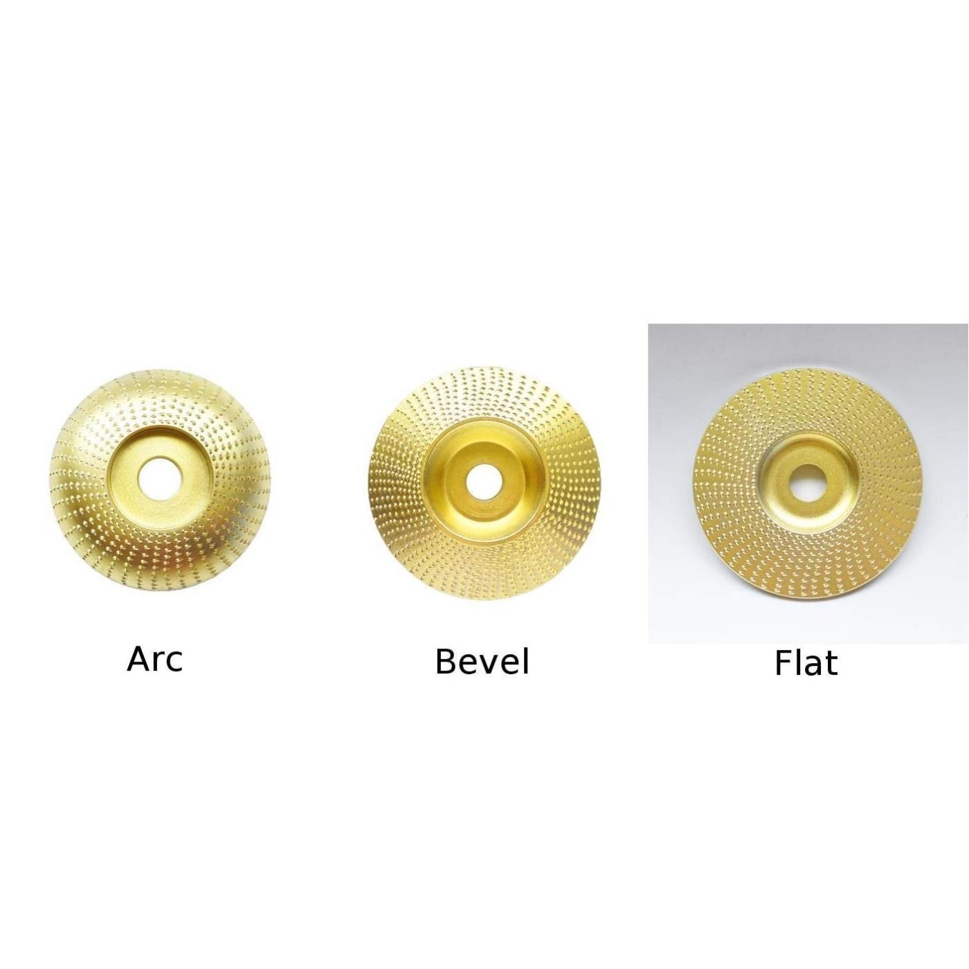 Angle Grinder Polishing Disc 110 22mm - Wood Grinding Wheel, Shaping & Carving Tool with Bevel/Flat/Arc Edges - Abrasive Tool for Woodworking, DIY Projects & Furniture Making (Color: Arc)