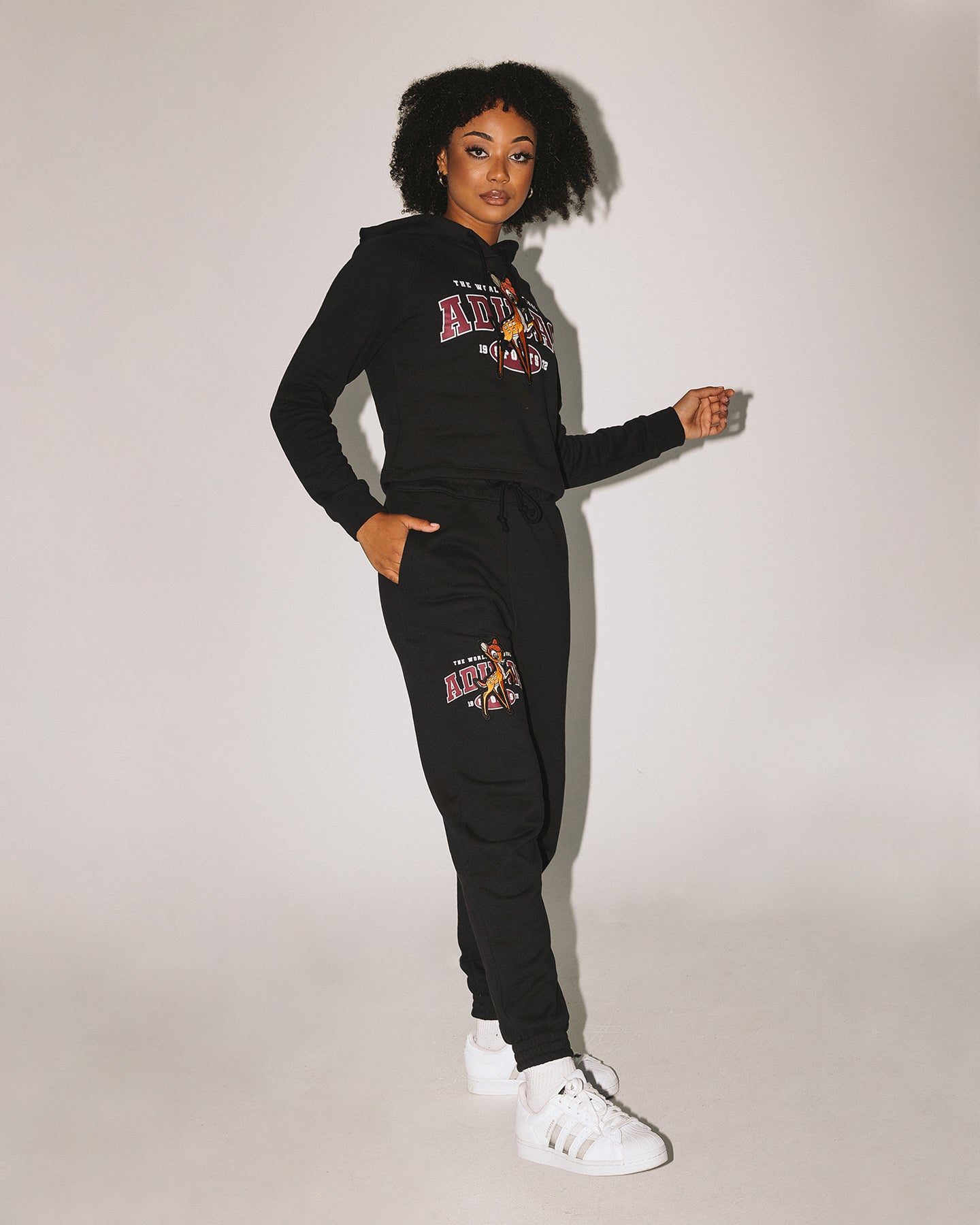 Adidas X Disney Bambi Joggers for Women & Men - Black Athletic Pants for Running, Lounge & Casual Wear