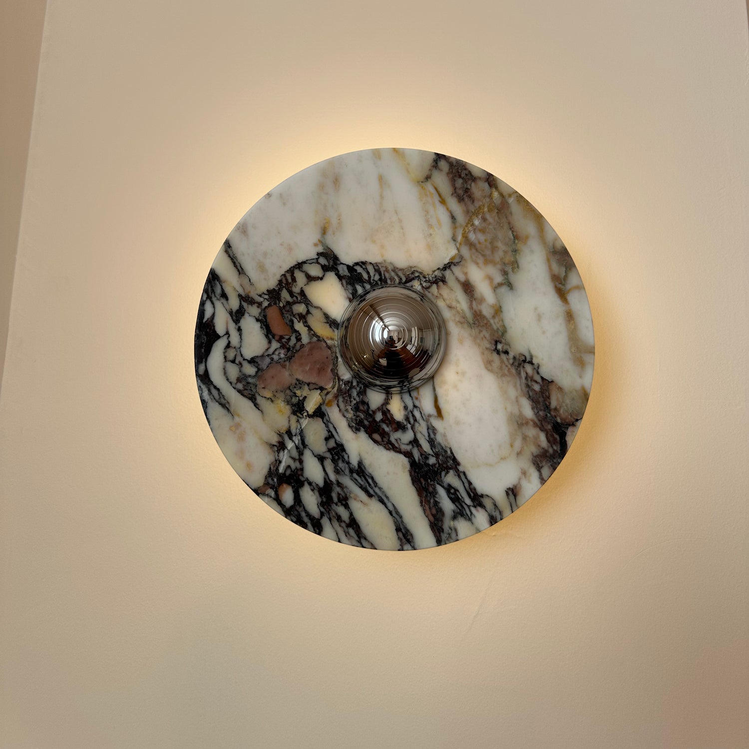 Calacatta Marble Wall Sconce Light - Modern Gold Finish Bathroom Vanity Lighting for Bedroom, Hallway & Living Room Decor