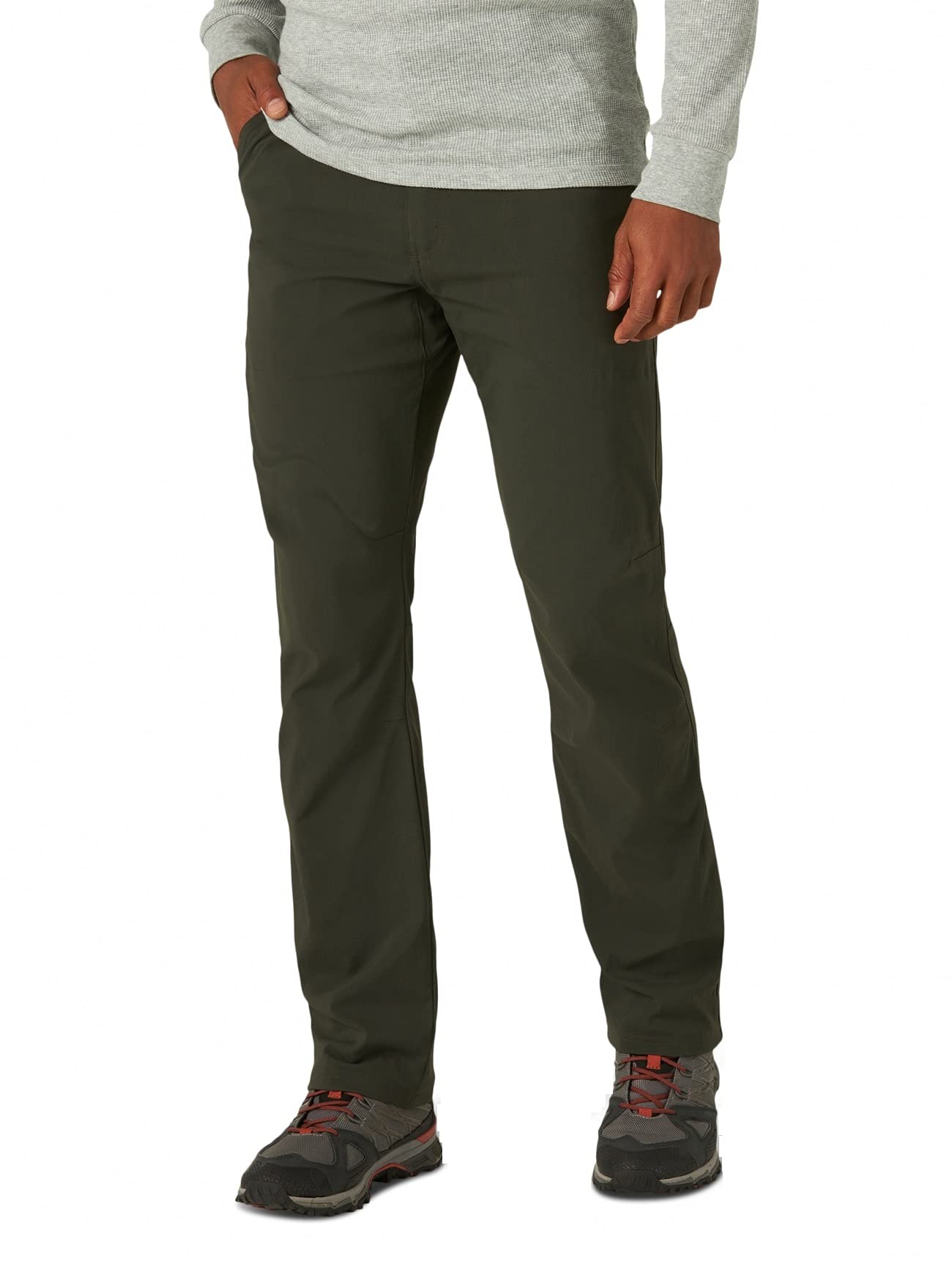ATG by Wrangler Men's Hiking Pants with Zip Pockets - Durable Outdoor Trail Pants for Hiking, Camping & Adventure Travel