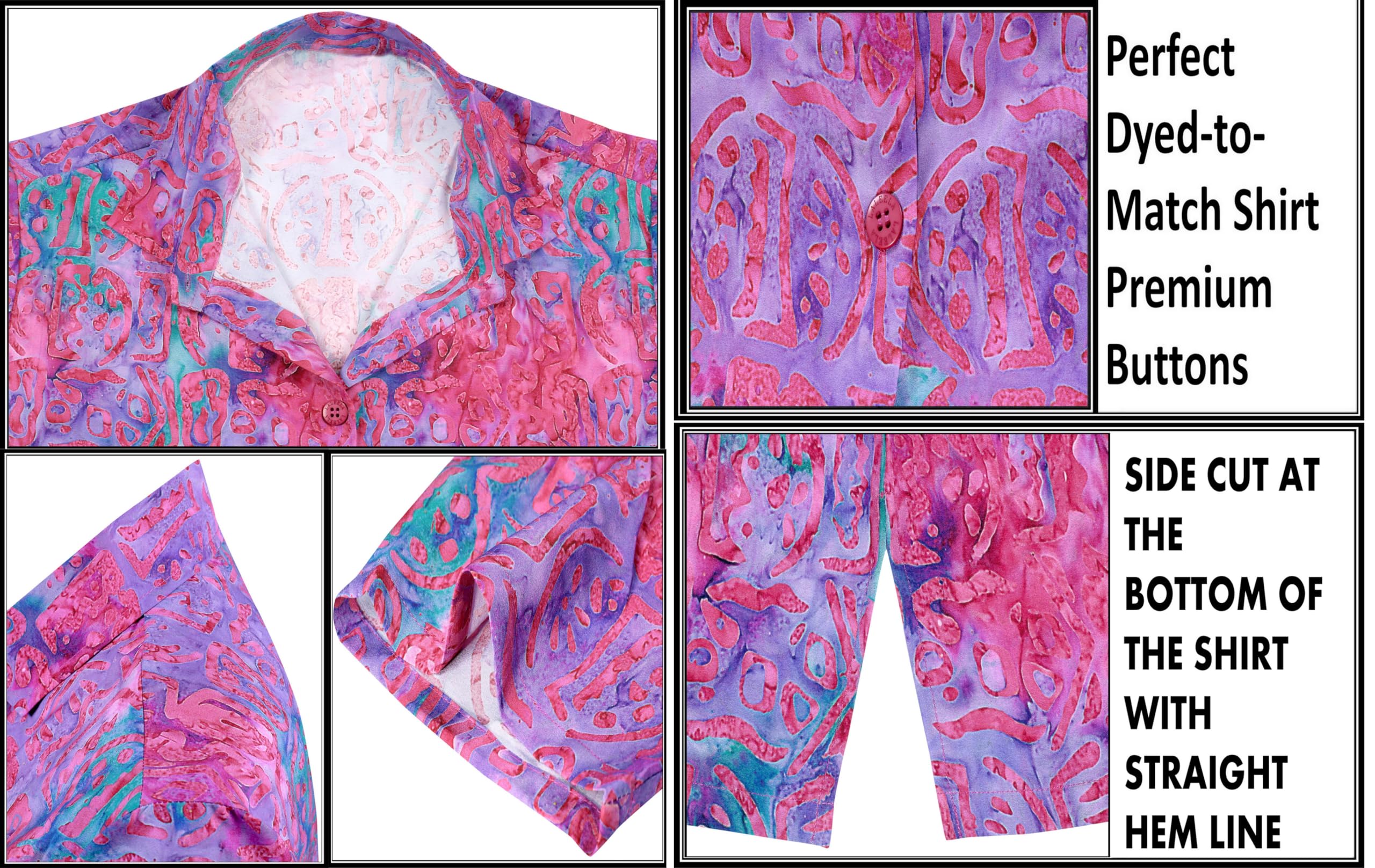 Happy Bay Women's Short Sleeve Hawaiian Shirt - Floral Print Beach Blouse for Summer Vacation, Pool Party & Tropical Getaway