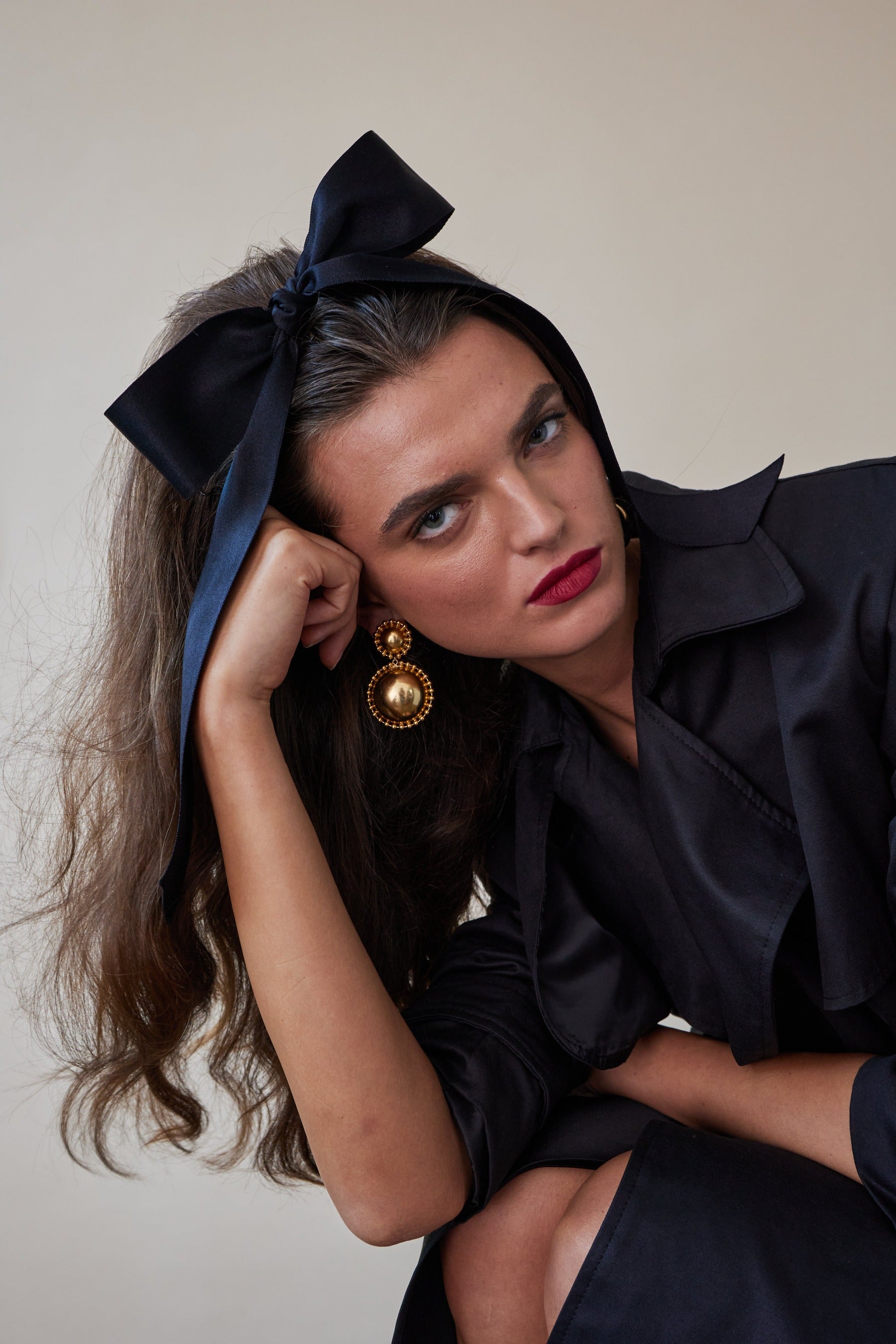 Lucia Dome Earrings - Elegant Gold-Plated Hoop Earrings for Women | Perfect for Parties, Weddings & Everyday Wear