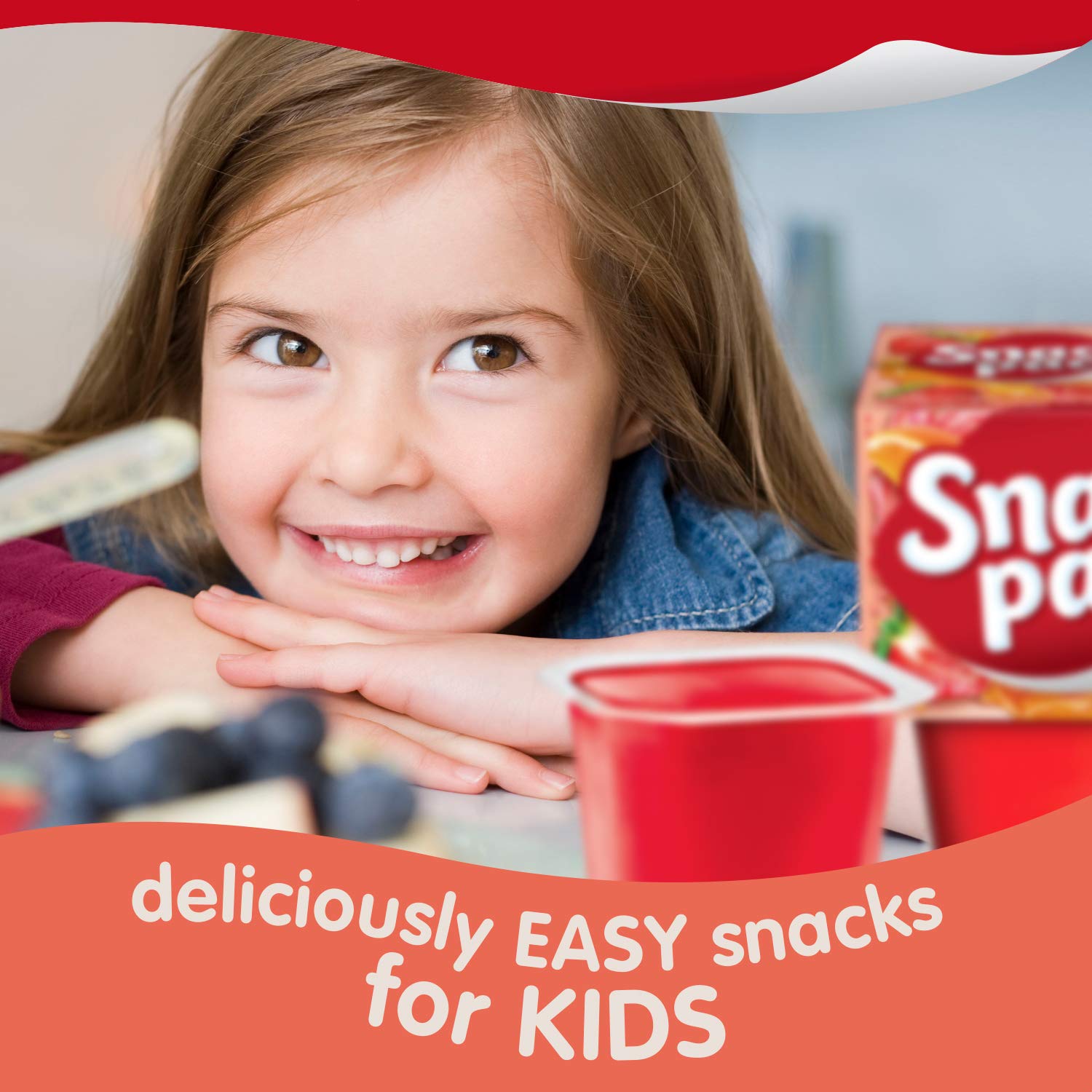 Strawberry & Orange Flavored Juicy Gel Snack Packs - 4 Count Cups | Healthy Kids Snacks, Lunchbox Treats & On-the-Go Energy Boost