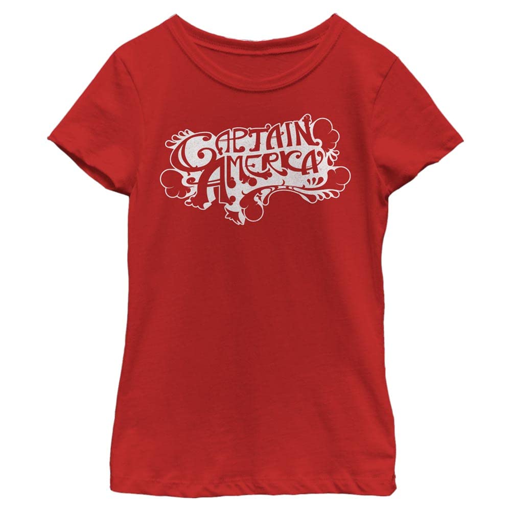 Vintage Captain America T-Shirt for Girls | Marvel Comics Superhero Graphic Tee | Casual Wear & Cosplay Outfit for Kids