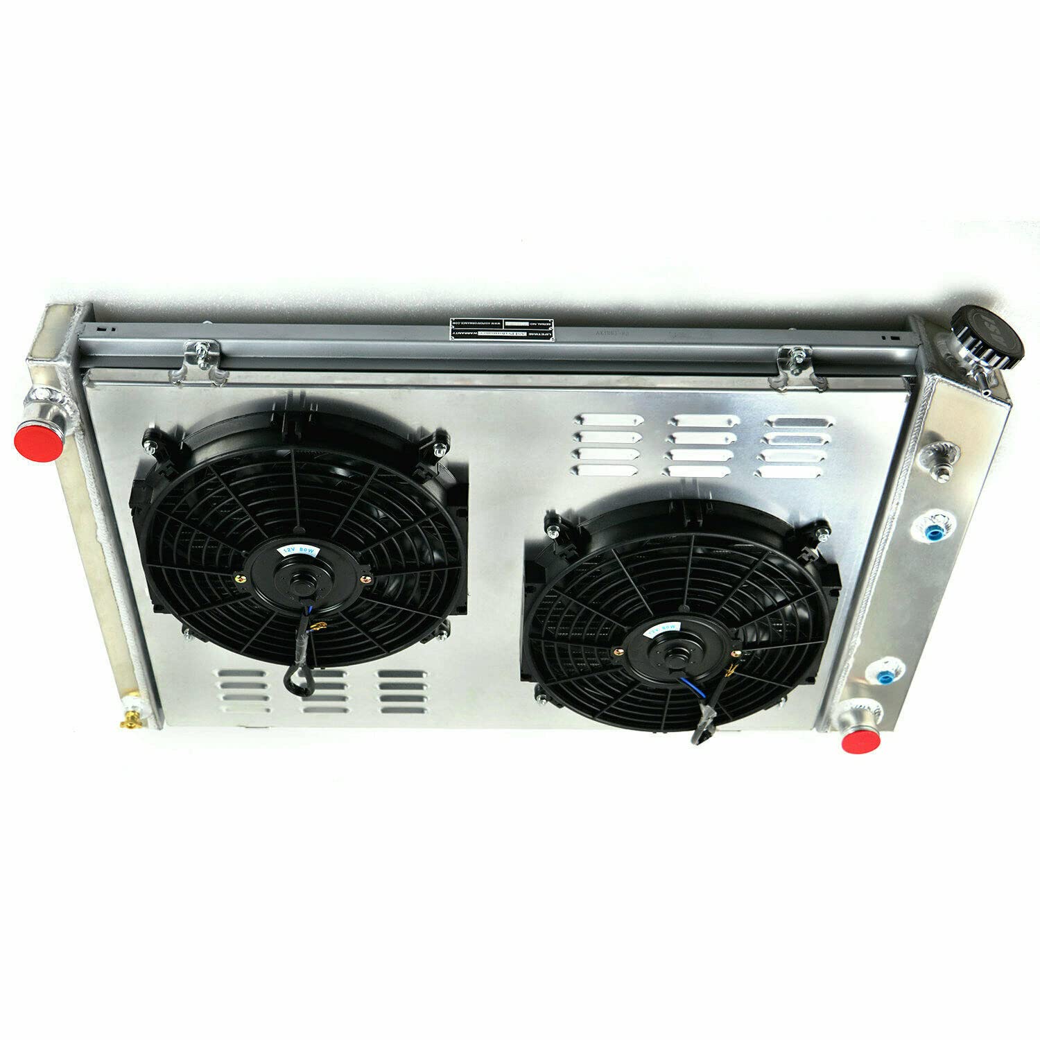 Full Aluminum Radiator with Fan & Shroud Kit for 1973-1987 Chevy C/K C10 C20 C30 C1500 C2500 Trucks - High-Performance Cooling System Upgrade for Off-Road & Towing