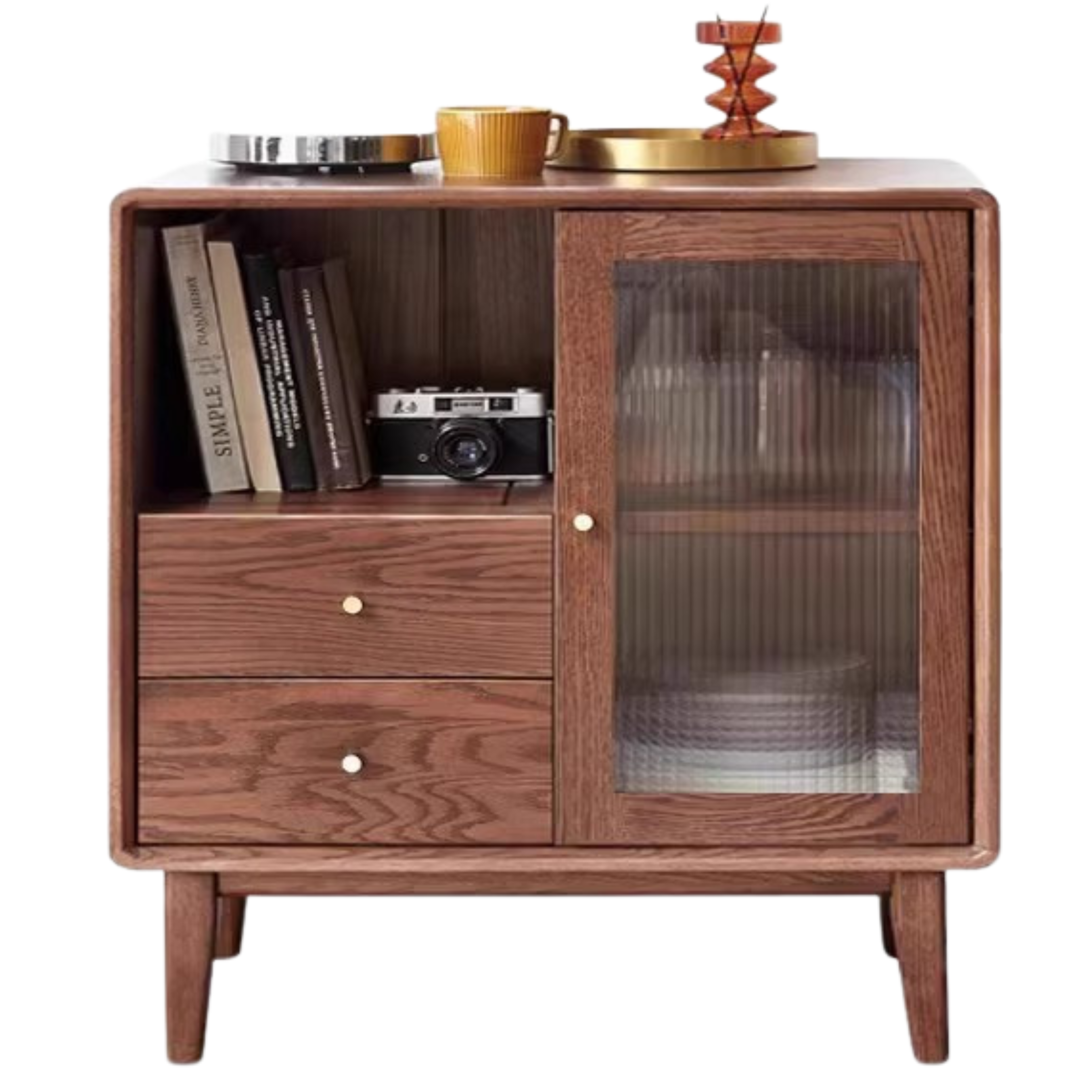 31.5x15.8x31.5nch / 80x40x80сm / Walnut color / wide edge cabinet