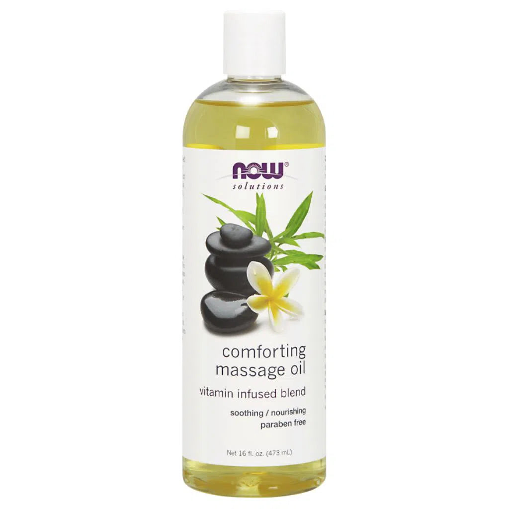 NOW Solutions Comforting Massage Oil with Lavender & Chamomile - Relaxing Aromatherapy for Stress Relief, Muscle Tension & Better Sleep - Perfect for Spa, Yoga & Home Massage Therapy