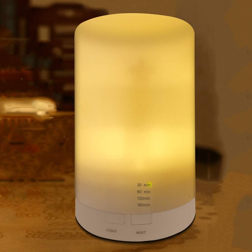 QFFL USB Aroma Diffuser & Ultrasonic Humidifier - Essential Oil Diffuser with 7 Color LED Night Light, Quiet Operation for Home, Office, Bedroom, Yoga Studio (Warm White) | Relaxation, Aromatherapy, Sleep Aid, Air Freshener