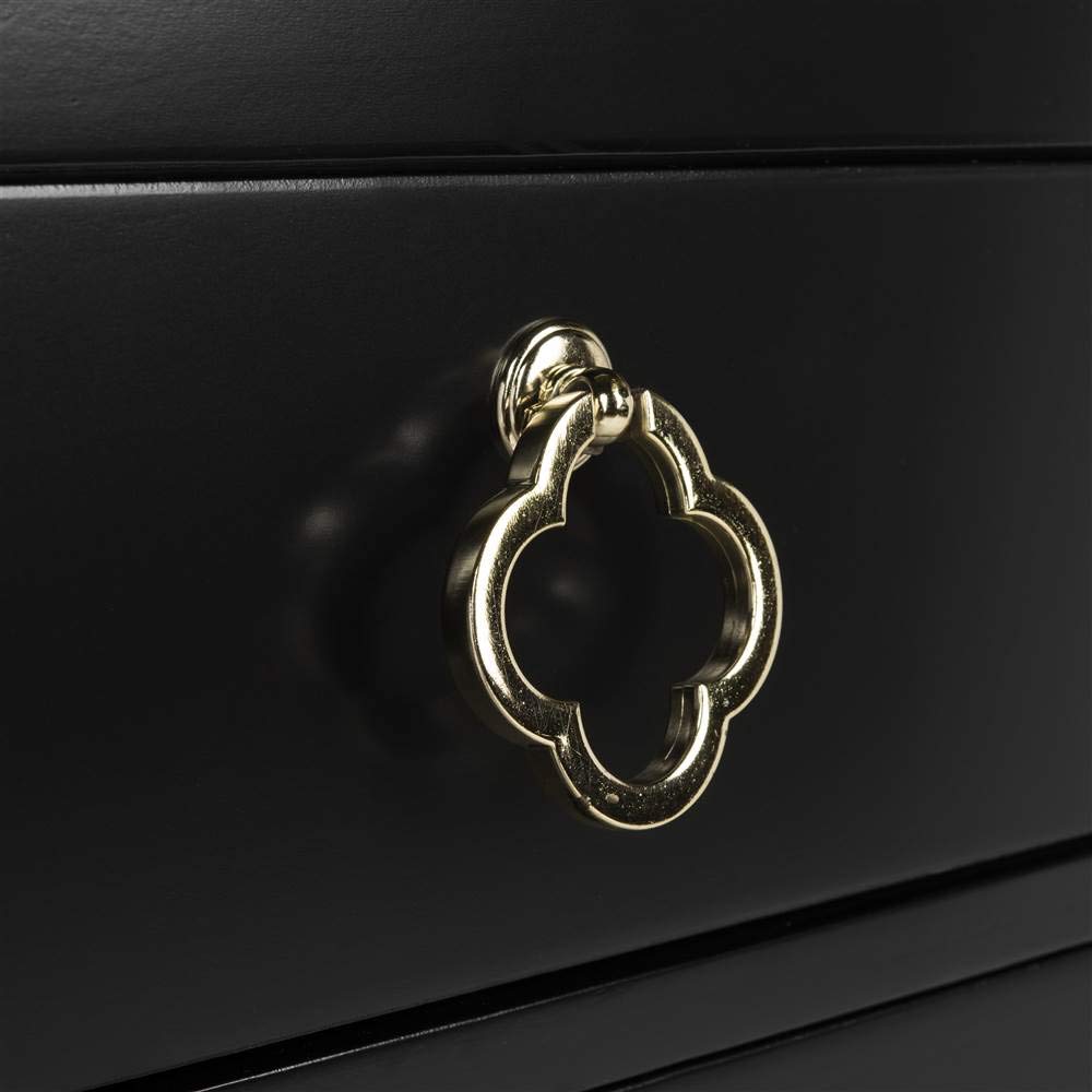 SAFAVIEH Nero 3-Drawer Nightstand - Modern Black Bedside Table for Bedroom, Living Room & Office - Compact Storage Cabinet with Smooth Gliding Drawers