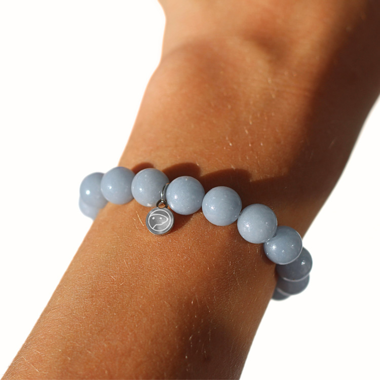 Celestite Healing Crystal Bracelet for Women - Natural Stone Jewelry for Stress Relief, Meditation & Spiritual Balance | Perfect for Yoga, Reiki & Energy Work