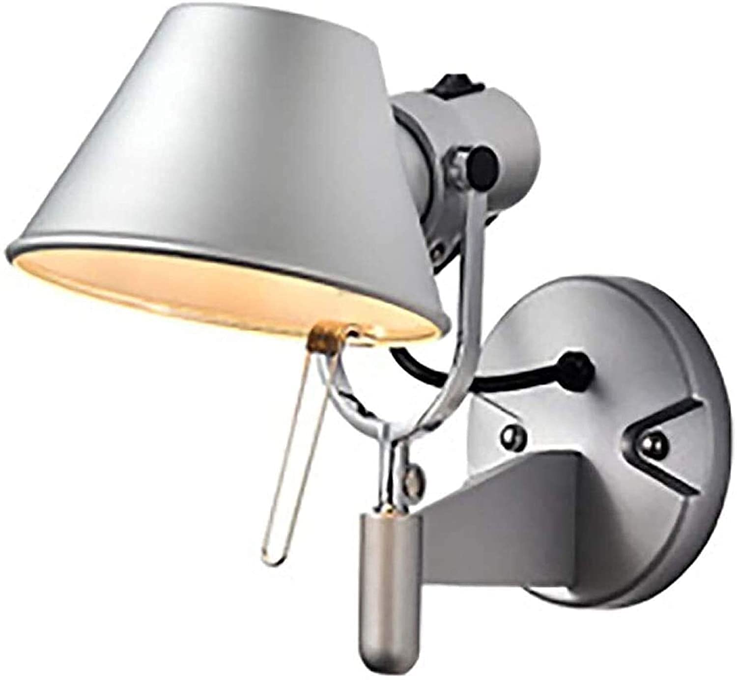 Vintage Industrial Desk Lamp - Adjustable Silver Aluminum Reading Light with E27 Socket for Bedroom, Study, Living Room | Perfect for Night Reading, Working & Home Decor