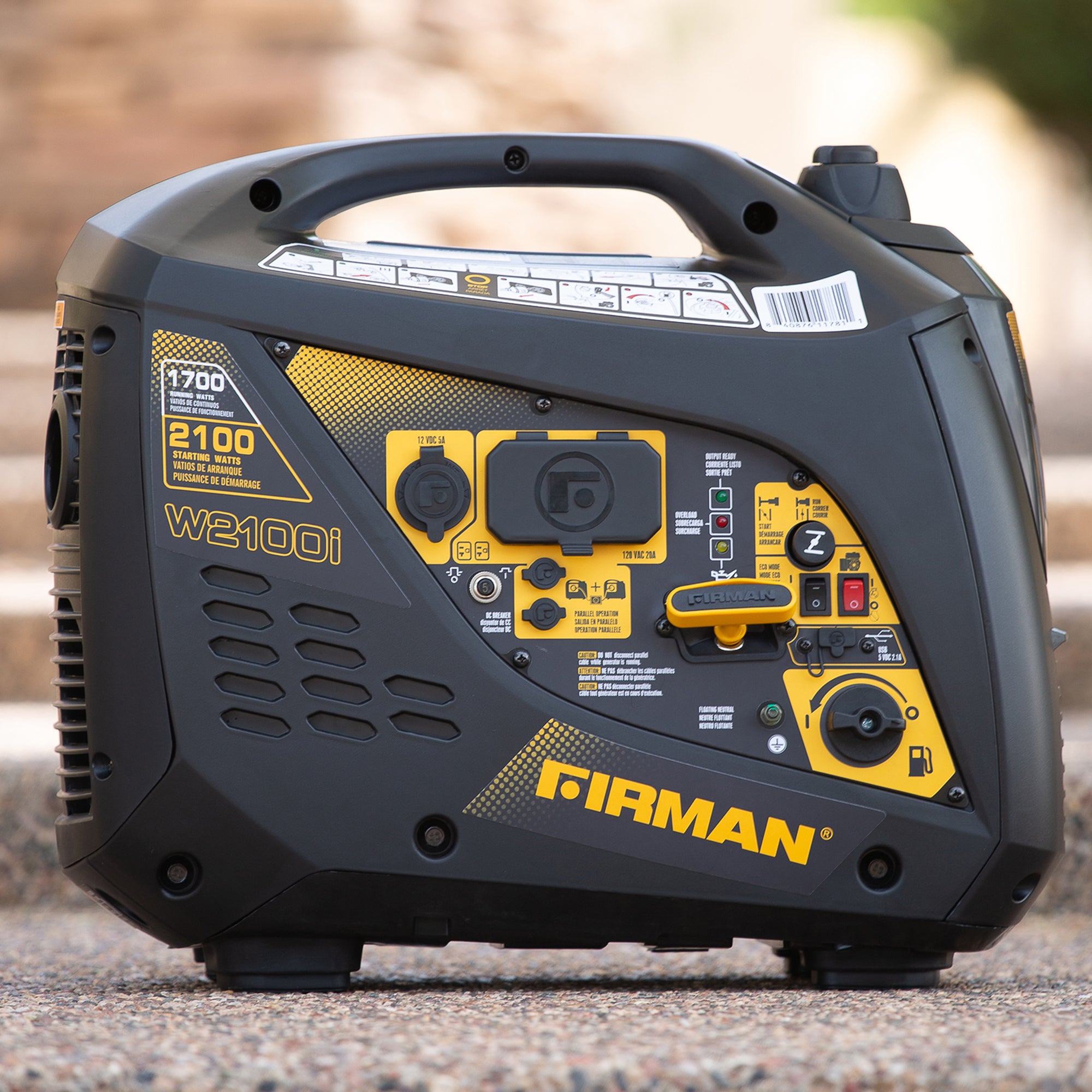 2100W Portable Inverter Generator with Recoil Start - Quiet, Lightweight Power for Camping, RV Trips & Emergency Backup