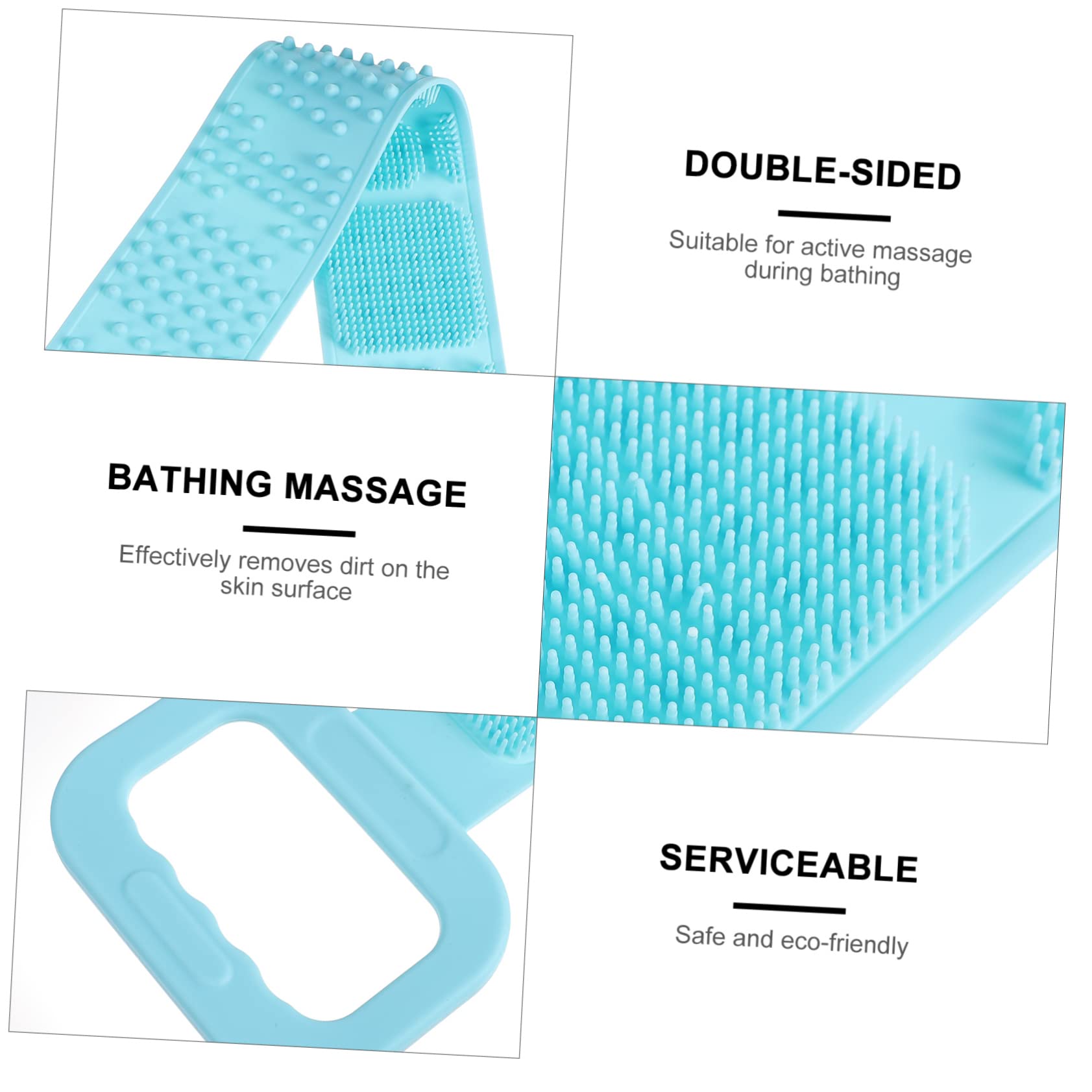 FOMIYES Soft Silicone Bath Brush with Mesh Back Scrubber - Exfoliating Body Scrubber for Smooth Skin, Travel-Friendly Shower Brush, Family Pack (Great for Back Scrubbing, Spa Days & Sensitive Skin Care)