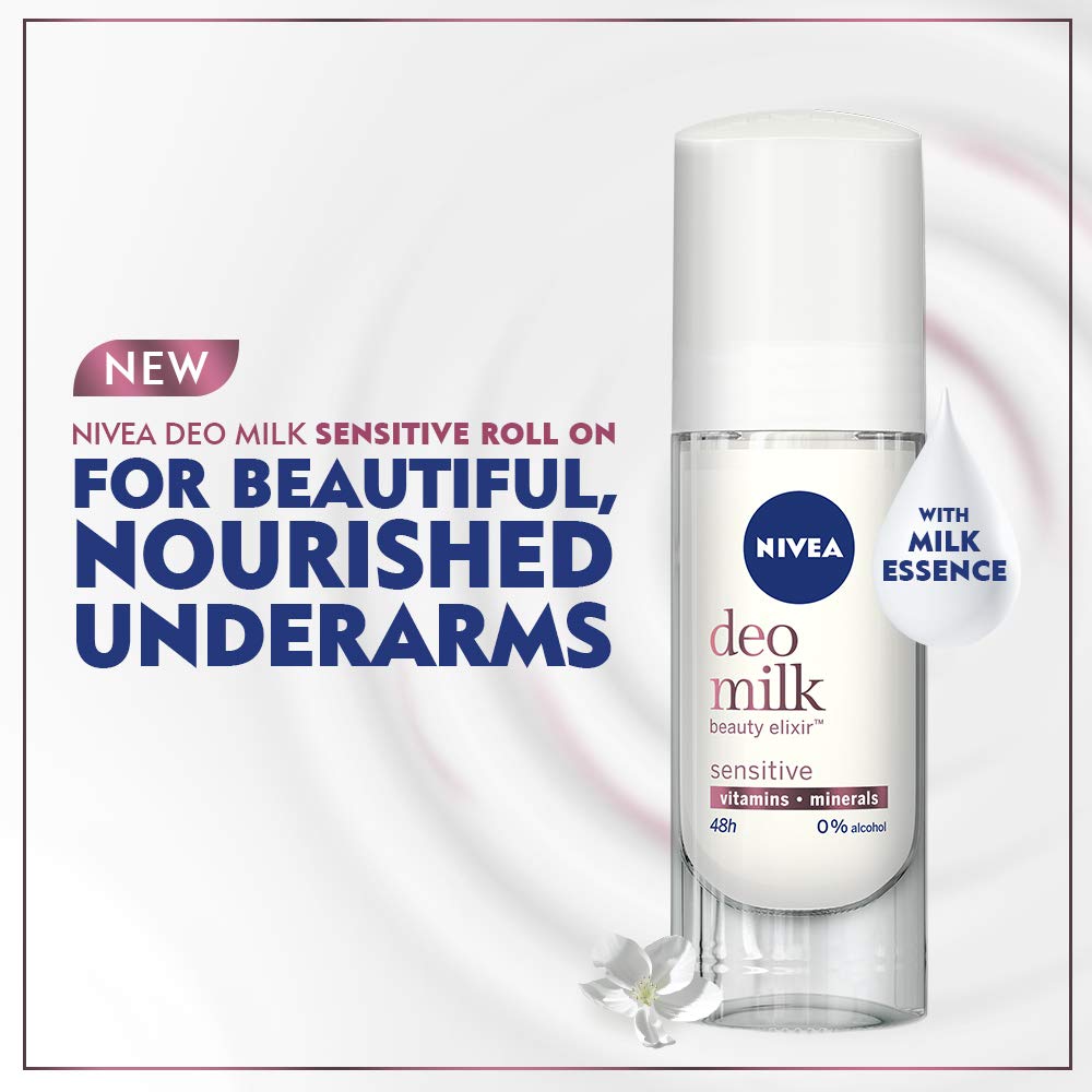 Nivea Sensitive Roll On Deodorant for Women - 40ml | Gentle & Effective Protection | Perfect for Daily Use & Sensitive Skin