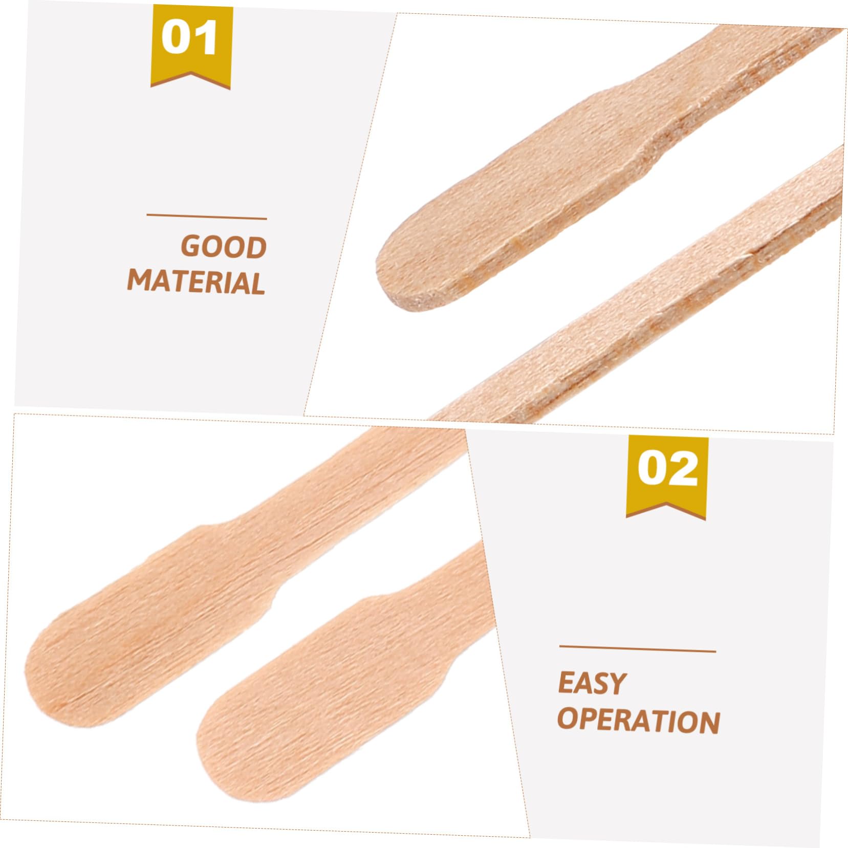 iPetboom 100PCS Disposable Wooden Waxing Sticks - Ideal for Body, Face, Nose & Eyebrow Hair Removal - Smooth Wax Application Spatulas for Salon & Home Waxing