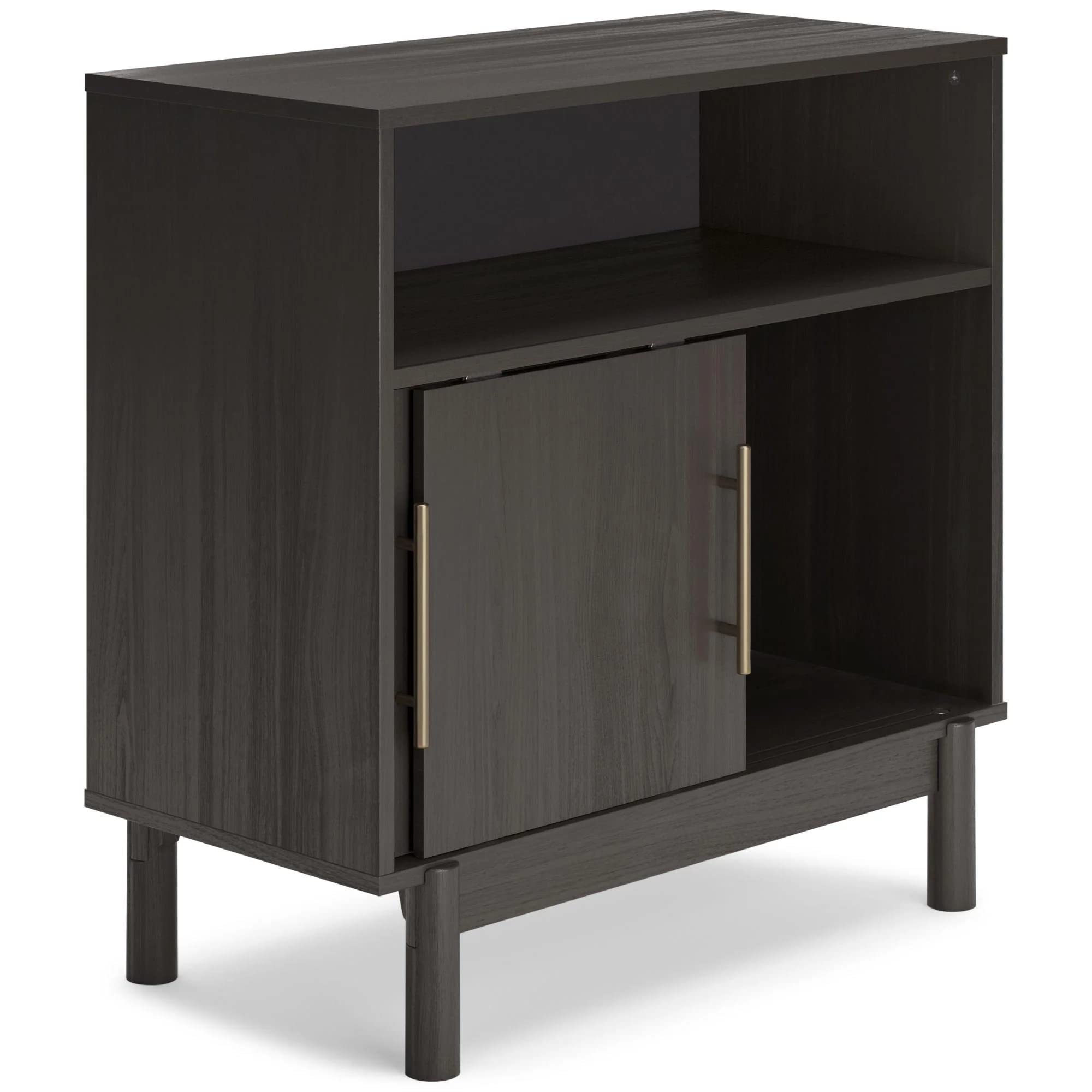 Signature Design by Ashley Brymont Modern 2-Door Accent Cabinet in Grayish Brown - Stylish Storage Solution for Living Room, Bedroom or Entryway