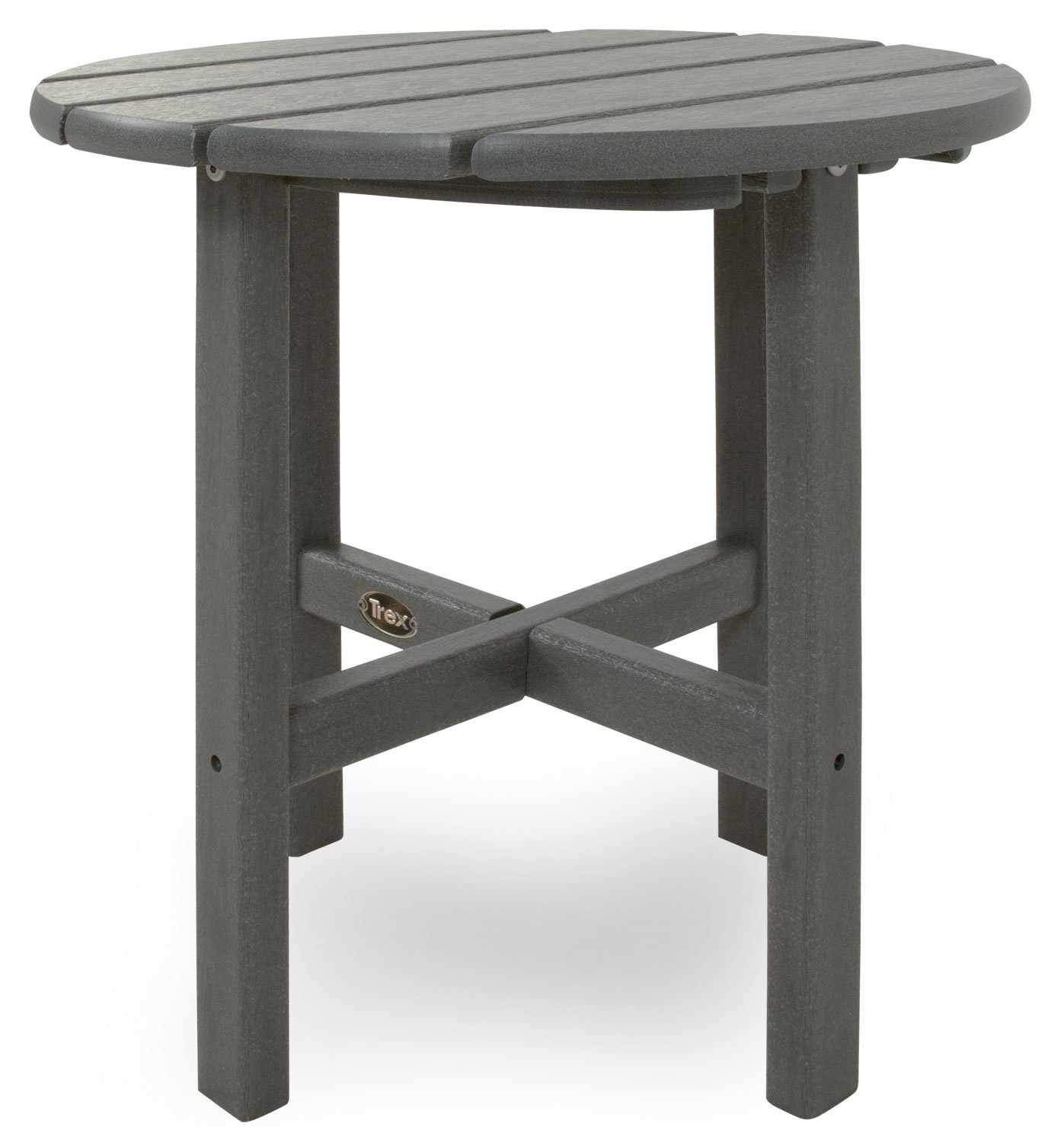 Trex Cape Cod 18-Inch Round Outdoor Side Table | Durable Stepping Stone Design | Perfect for Patio, Garden & Poolside Decor
