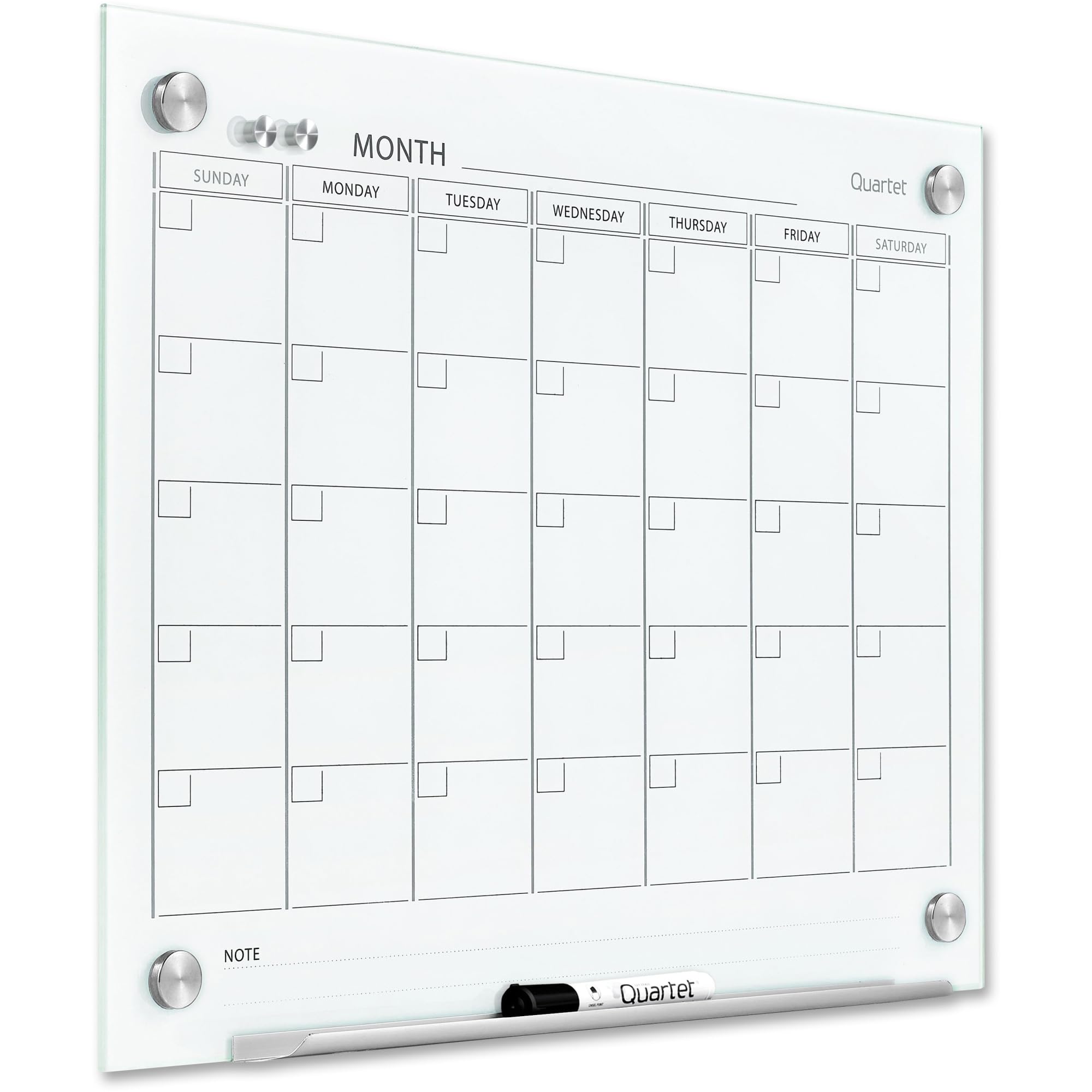 Quartet Magnetic Whiteboard Calendar - 24
