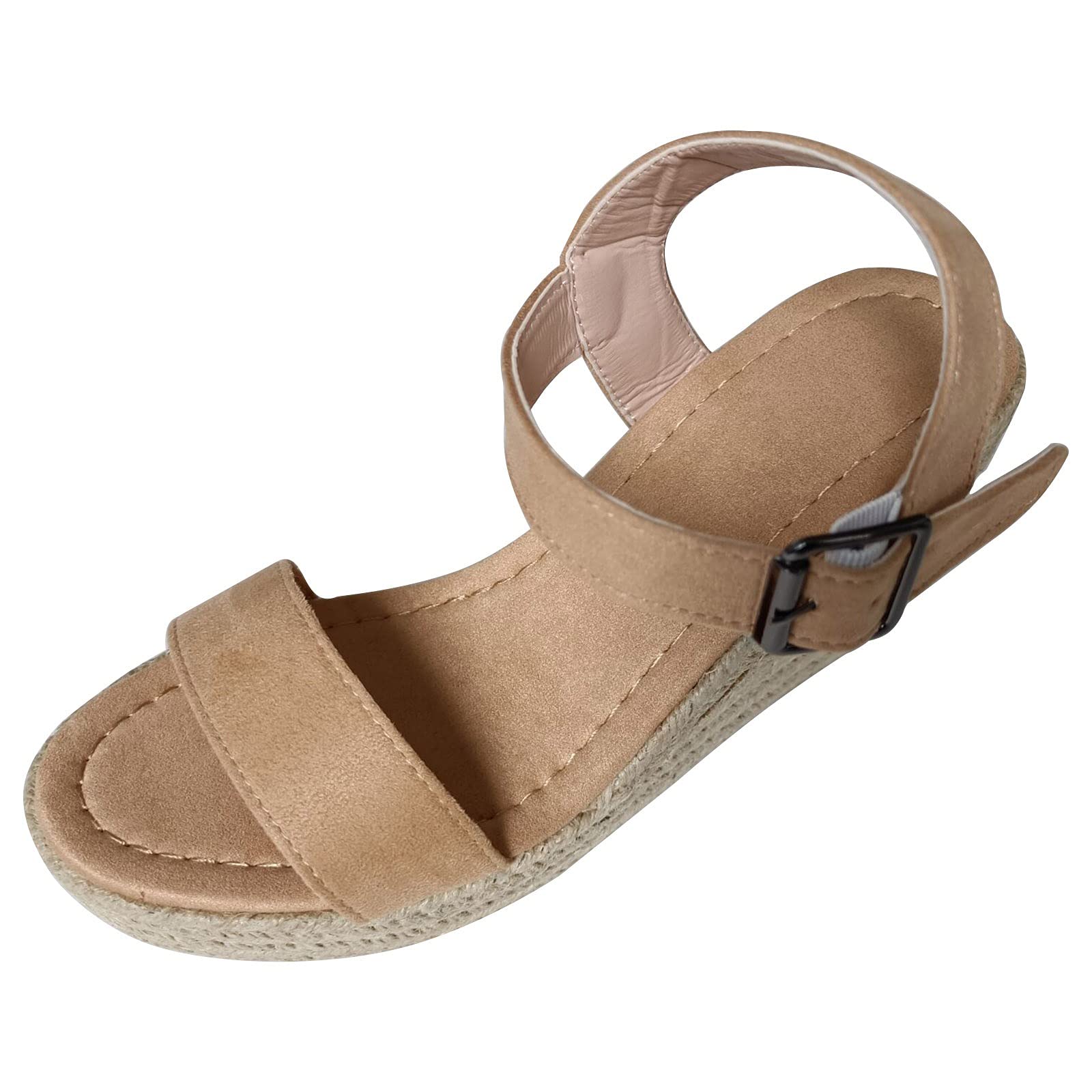 Women's Open Toe Espadrilles Wedge Sandals - Dressy Casual Platform Heels with Ankle Strap | Perfect for Summer, Beach, Weddings & Date Nights