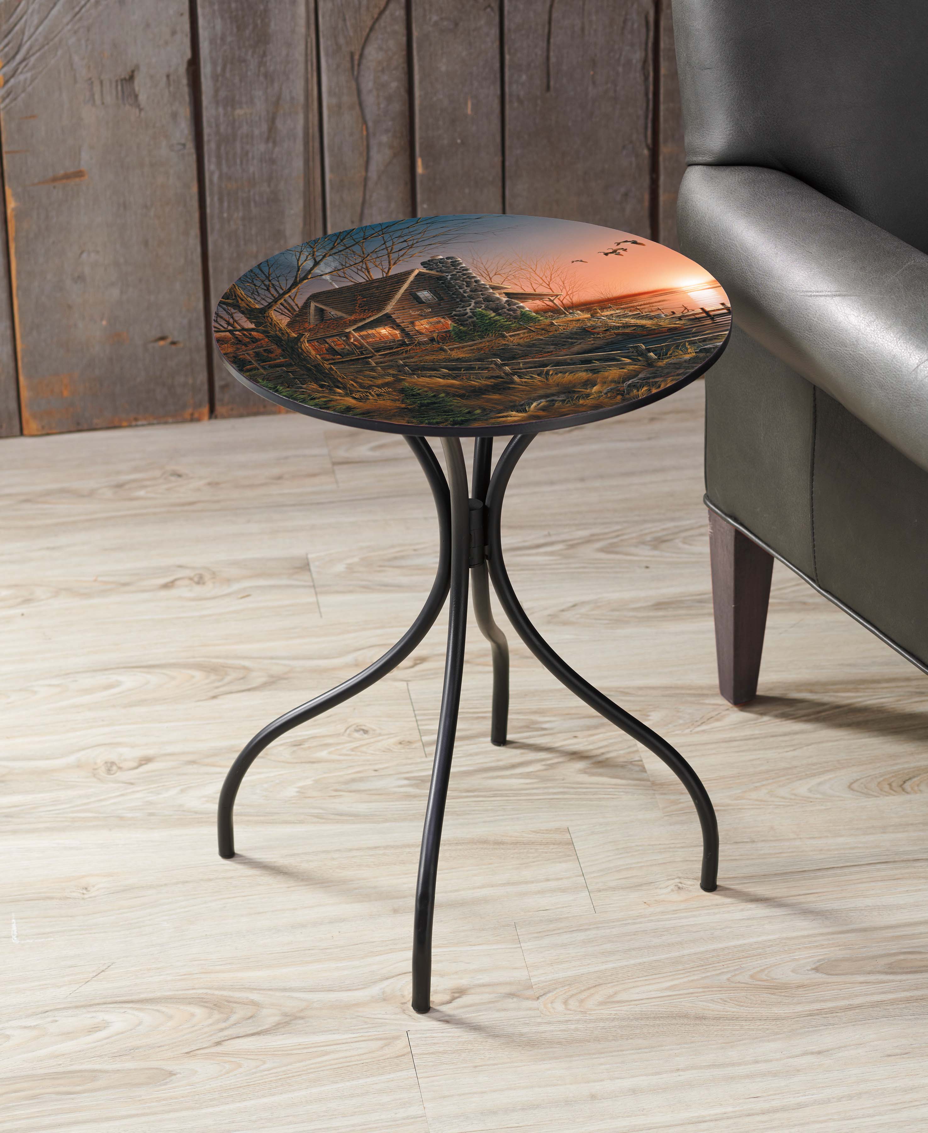 Stylish 18-Inch Metal Side Table - Modern End Table for Living Room, Bedroom & Patio - Durable & Space-Saving Home Decor