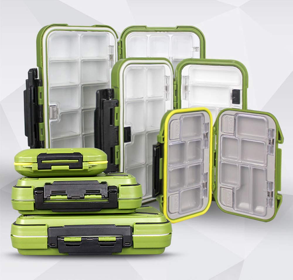 YUKI Fishing Lure Box - Durable Plastic Bait Storage Case with Tackle Organizer Trays | Perfect for Fly Fishing, Casting & Vest Storage | Keep Hooks, Lures & Fishing Accessories Neatly Organized