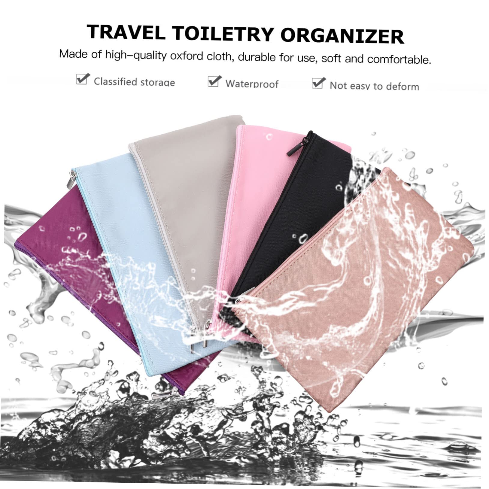 FOMIYES 6pcs Makeup Brush Storage Bag - Travel Makeup Organizer Pouch, Portable Cosmetic Bag for Brushes & Toiletries | Perfect for Travel, Gym, and Daily Use