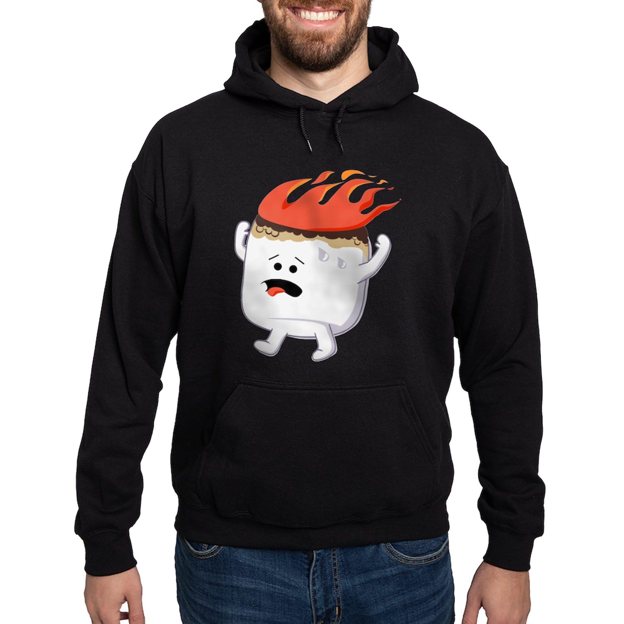 **Marshmallow Hoodie for Men - Dark Regular Fit Pullover Hooded Sweatshirt | Cozy Winter Wear & Casual Street Style**