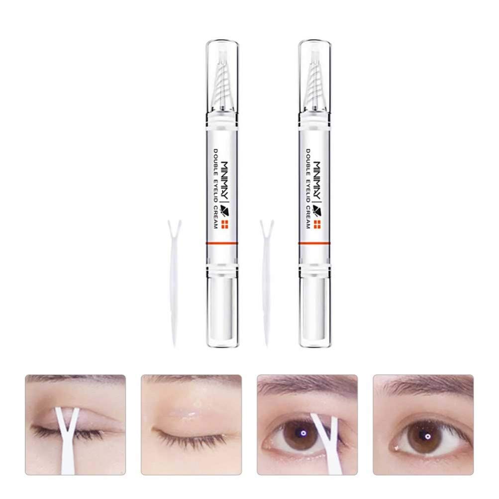 LALAFINA 4 Sets Double Eyelid Glue - Invisible Eyelid Tape & Styling Cream for Natural Eye Makeup | Perfect for Asian Monolid Enhancement & Everyday Beauty Looks