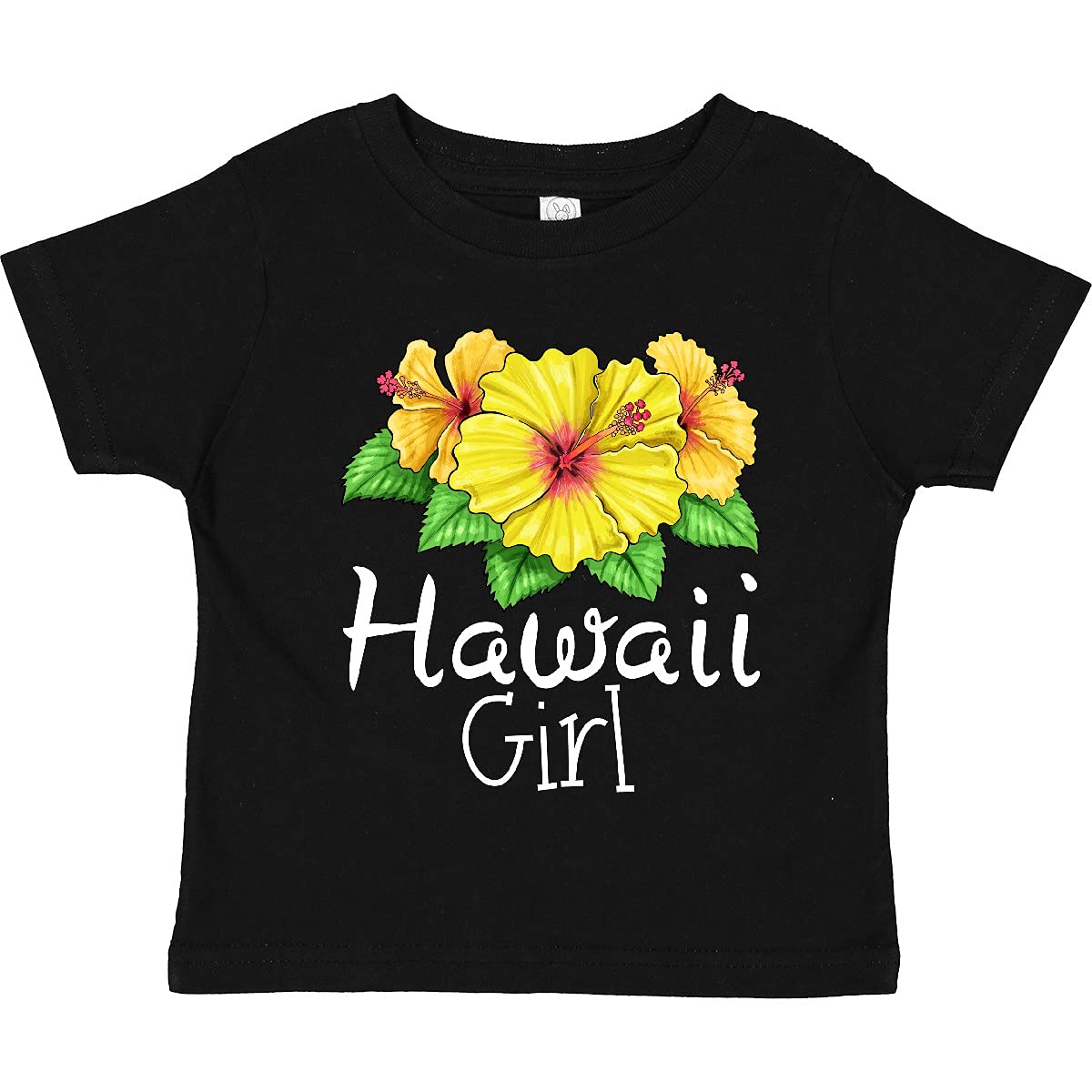 Inktastic Hawaii Girl Hibiscus Flowers Toddler T-Shirt - Cute Floral Summer Outfit for Baby Girls | Perfect for Beach Vacations, Family Photos & Tropical Themed Parties