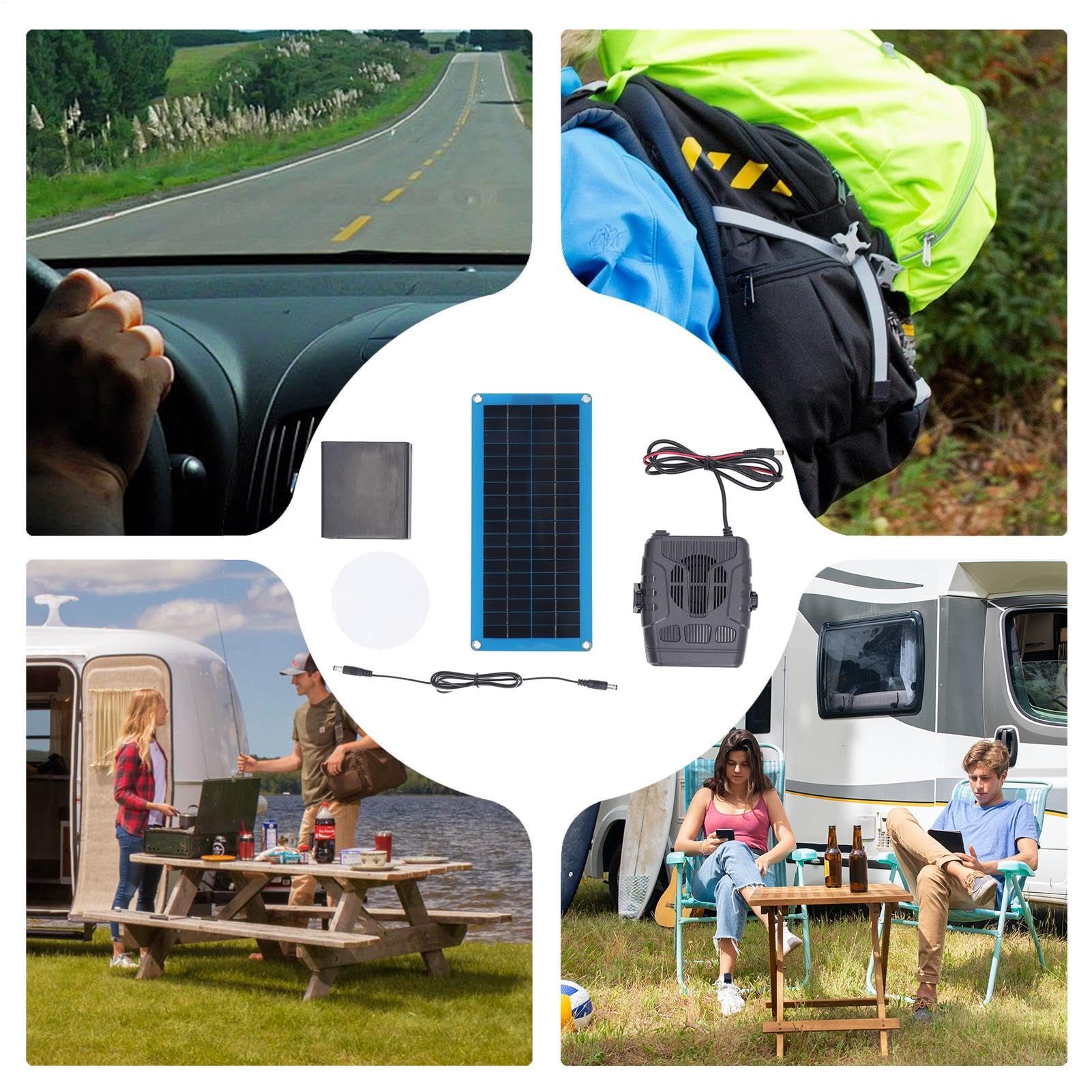 30W Solar Panel Greenhouse Heater Kit - Solar Powered Chicken Coop Warmer & Portable Car Heater - Winter Poultry & Pet House Heating Solution for Outdoor Use - Perfect for Greenhouses, Barns, and Cold Weather Protection