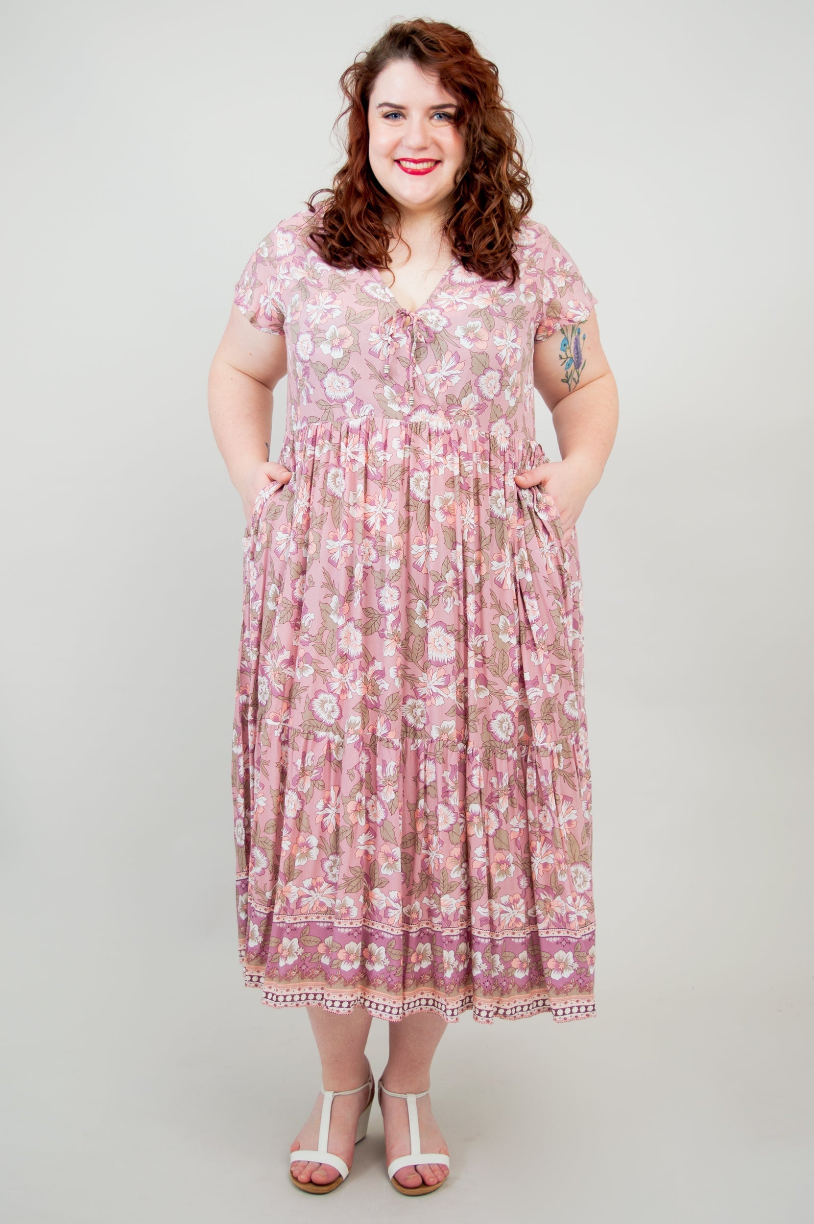 Julie Dress for Women - Elegant Siena Floral Print Summer Dress | Perfect for Casual Outings, Beach Vacations & Date Nights