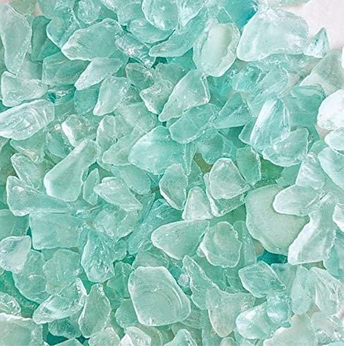 Sea Glass Chunks - Frosted Light Teal