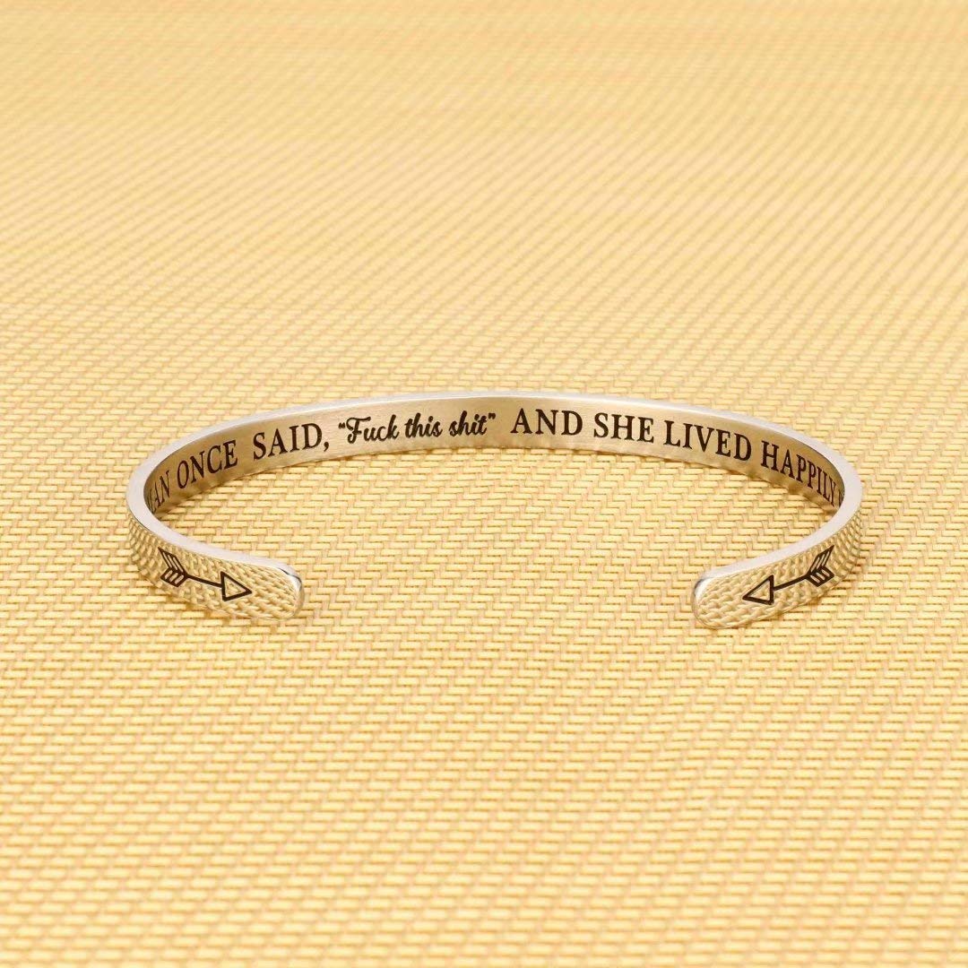 MMOOHAM Inspirational Quote Bracelets for Women & Girls - Motivational Mantra Jewelry Gifts for Best Friend, Mom, Daughter, Sister (Birthday, Mother's Day Present) - Perfect for Daily Wear, Yoga & Meditation - Comes in Gift Box