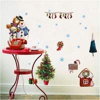 Merry Christmas Window Wall Stickers - Removable Holiday Decals for Home Decor, DIY Glass & Door Decoration - Perfect for Living Room, Bedroom & Office Festive Decorating
