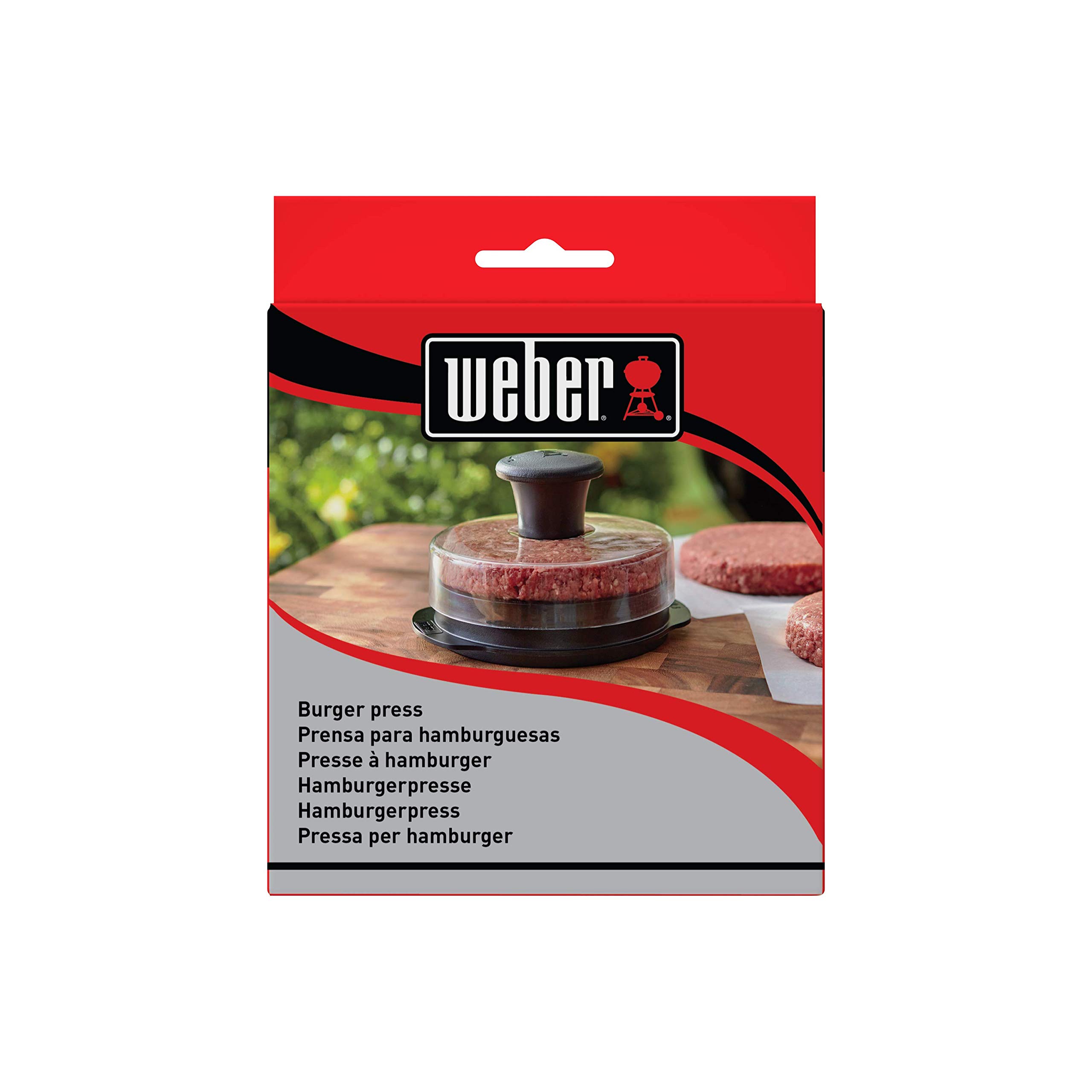 Weber Original Burger Press - Heavy Duty Stainless Steel Patty Maker for Perfect Homemade Burgers - Ideal for BBQ, Grilling, and Outdoor Cooking