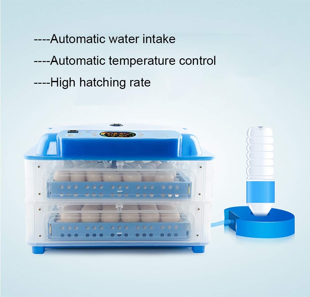 128 Egg Fully Automatic Poultry Incubator with Temperature & Humidity Control, Auto Water Refill for Chicken, Goose, Duck Eggs - 220V Hatcher for Home Farming & Backyard Poultry Breeding