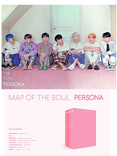 BTS (Version 3) Map of The Soul Persona Album - Bangtan Boys CD with Poster, Photobook, Mini Book, Photocard Set, Postcard & Photo Film | K-Pop Collectors Edition + Bonus 6 Photocards | Perfect for ARMY Fans, Gift Giving & K-Pop Collections