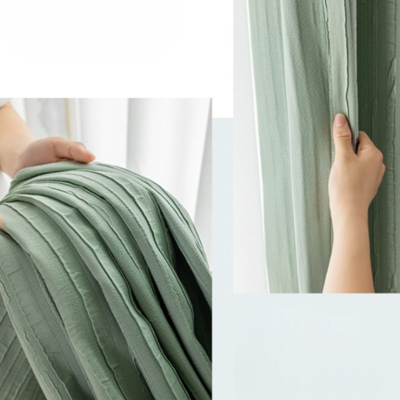 Elsie Embossed Jacquard 100% Blackout Custom Curtains - Thermal Insulated Window Drapes for Bedroom & Living Room - Noise Reducing Room Darkening Curtain Panels