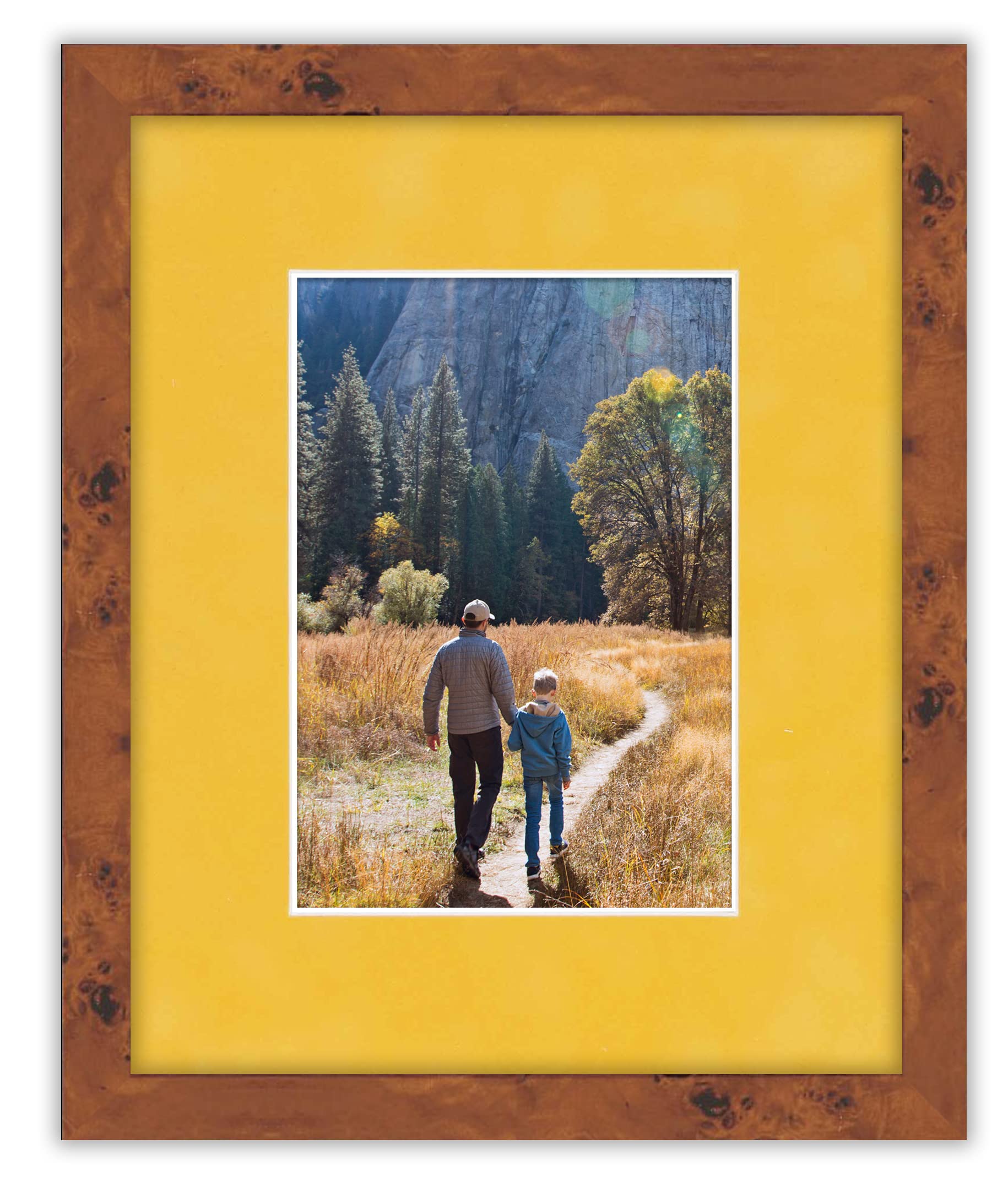 20x24 Acid-Free Sunrise Yellow Suede Precut Matboard for 17x20 Photos - 4-Ply Archival Quality Bevel Cut Mat with Backing Board & Self-Seal Crystal Clear Photo Bag - Perfect for Framing, Picture Displays & Art Preservation