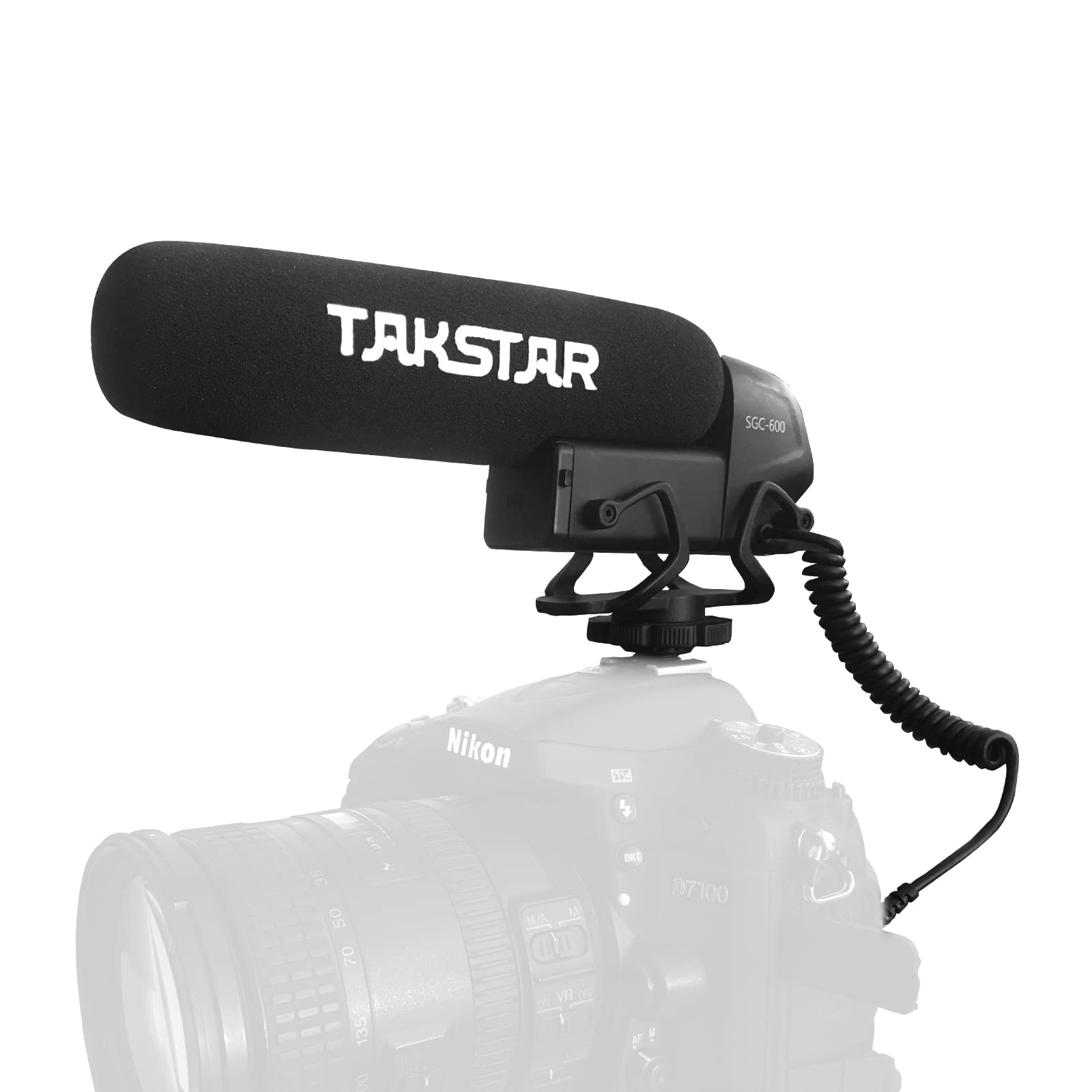 TAKSTAR SGC-600 Shotgun Mic for iPhone, Android, DSLR - Perfect for Vlogging & Filming