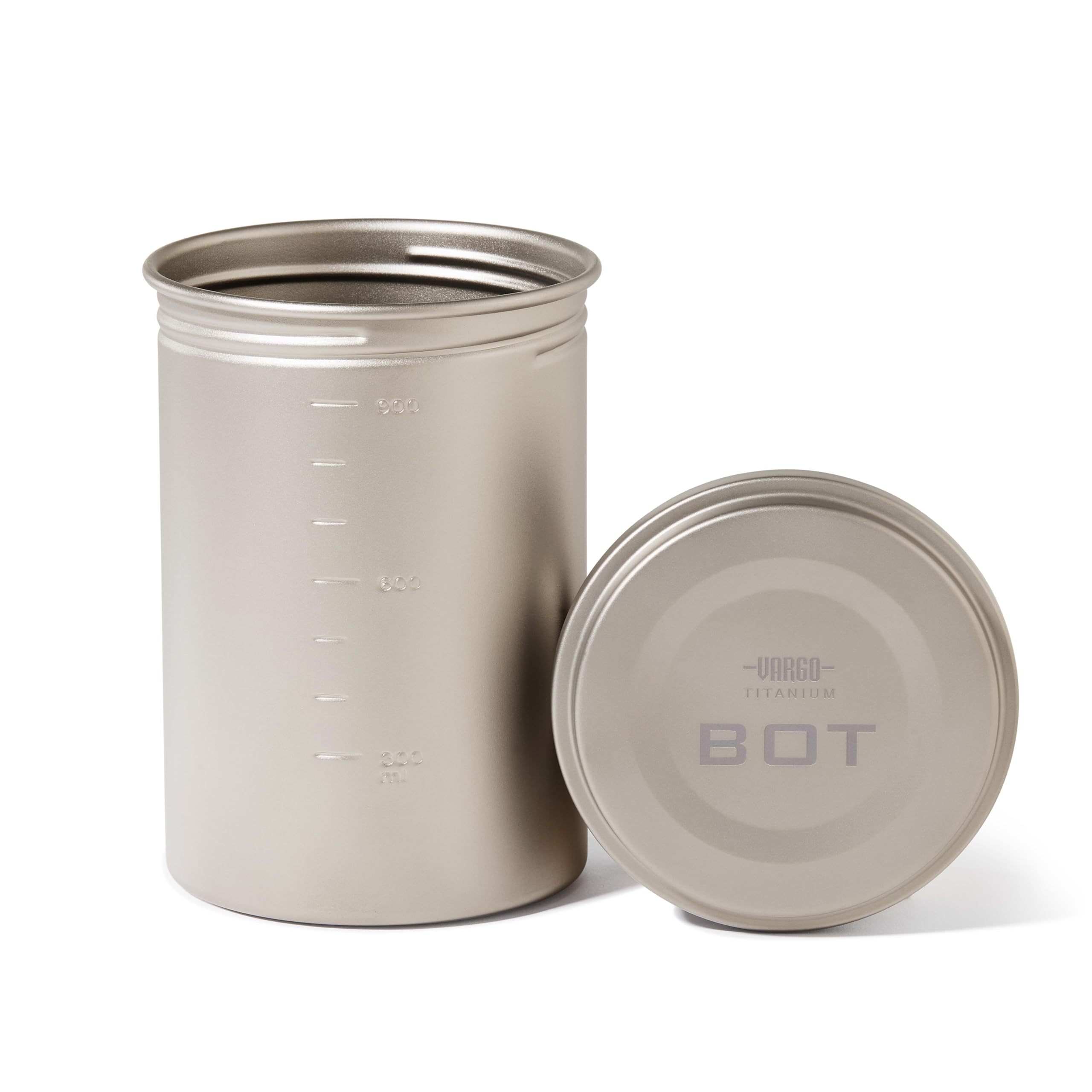 Vargo Titanium BOT Series 1L (34oz) Ultralight Water Bottle & Cooking Pot - Only 147g (5.2oz) - Perfect for Backpacking, Camping & Outdoor Adventures - Boil, Store & Drink Water Anywhere