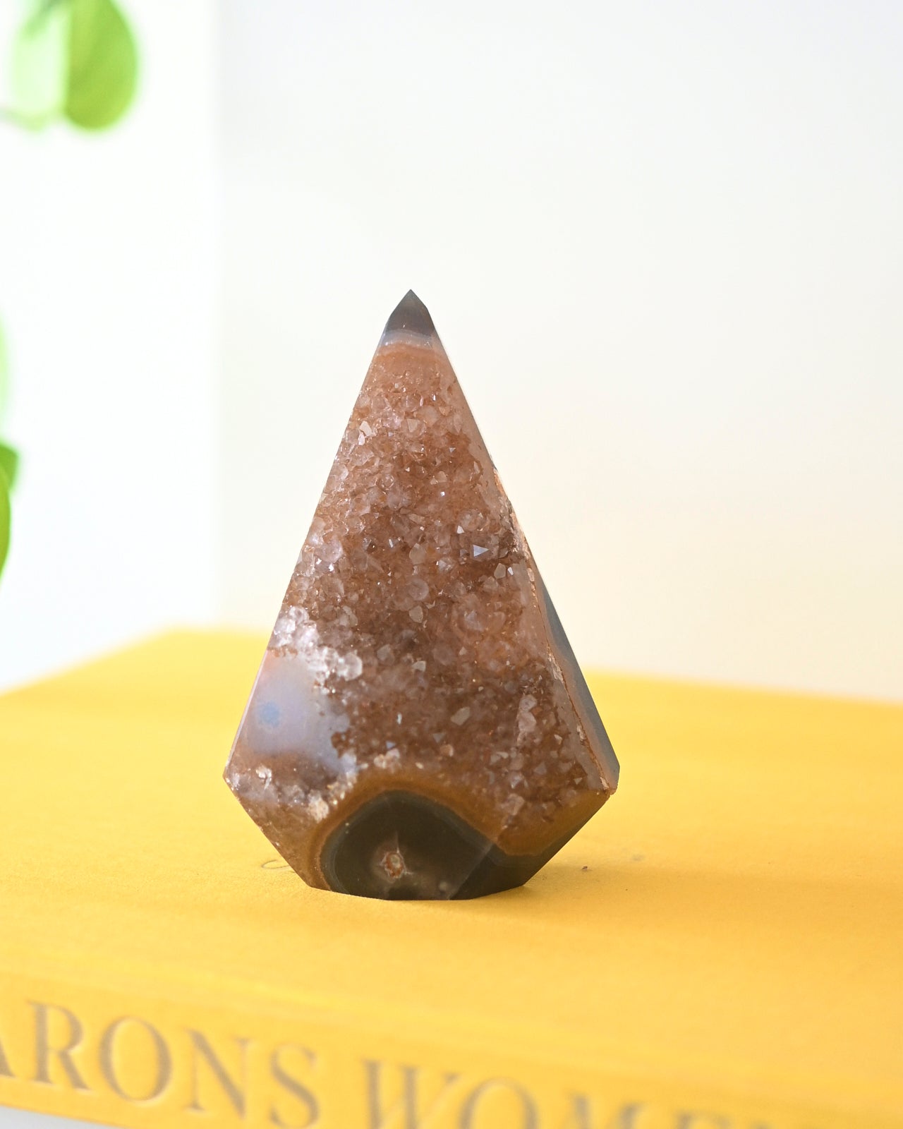 Natural Amethyst Druzy Pyramid Point - Healing Crystal for Meditation, Yoga & Home Decor | Spiritual Gift & Energy Stone for Positive Vibes