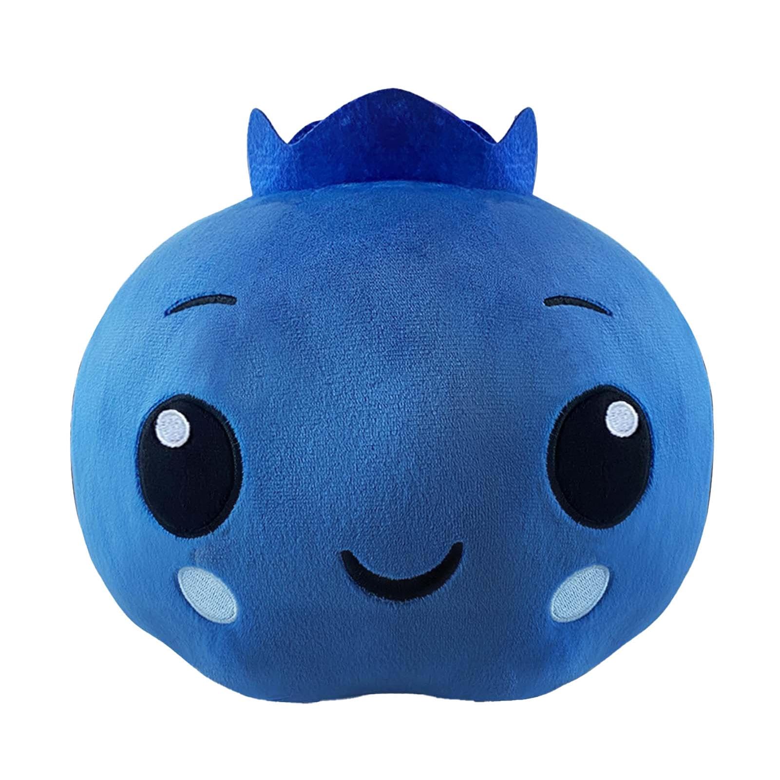 Blueberry Plush Toy - Soft Cartoon Fruit Stuffed Animal, Cute Durable Plush Decor for Kids Room, Nursery, or Gift | Fruit-Themed Collectible Toy for Playtime & Home Decoration