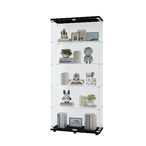 Black, 5 Shelves, Double Door