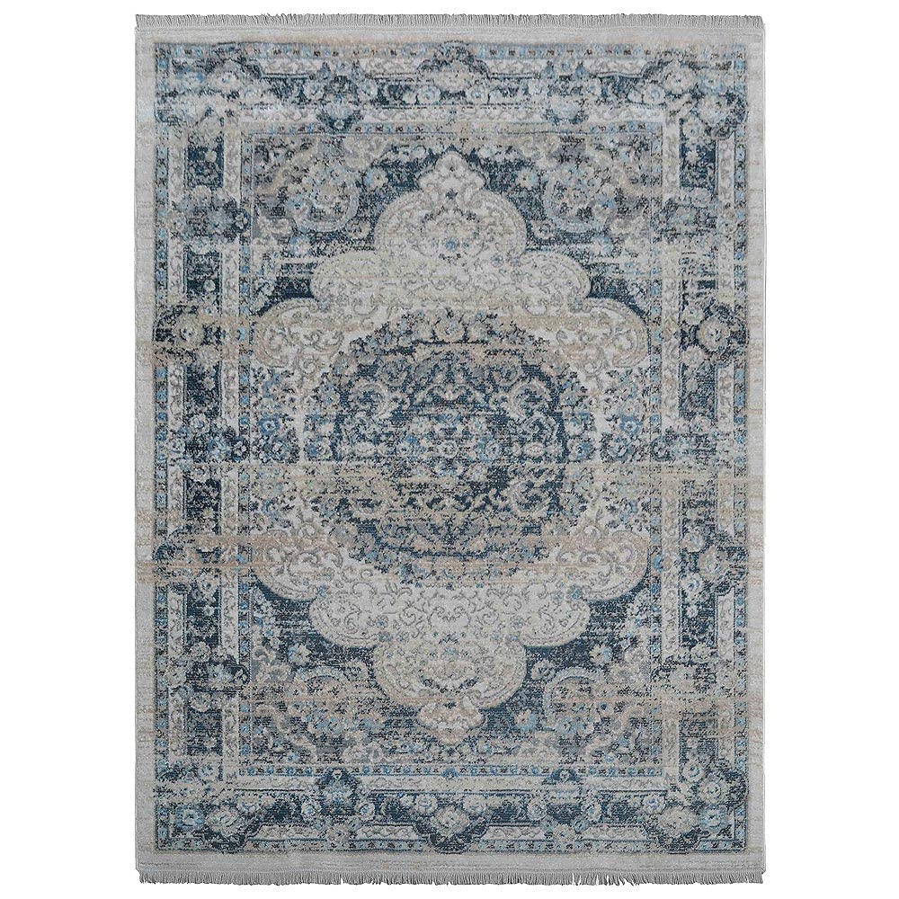 Machine Made Polyester Area Rugs 6'x9' Rectangle - Classic Oriental Traditional Design Multicolor Low Pile Carpet for Living Room, Bedroom & Dining Room | Rugsotic Carpets (M00104)