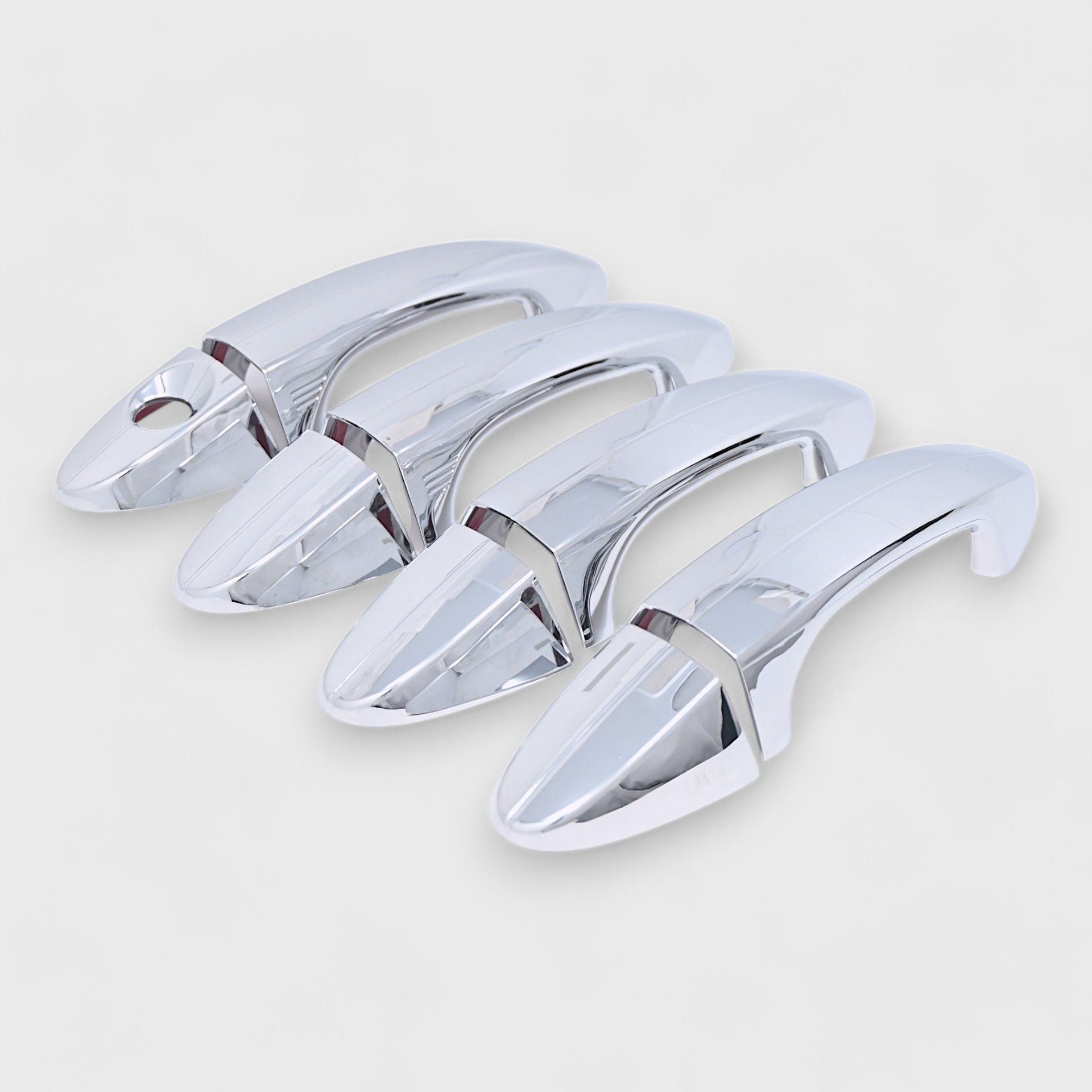 DH327 Chrome Door Handle Cover with Keyless Sensor - Secure & Stylish Upgrade for Home, Office, and Commercial Buildings