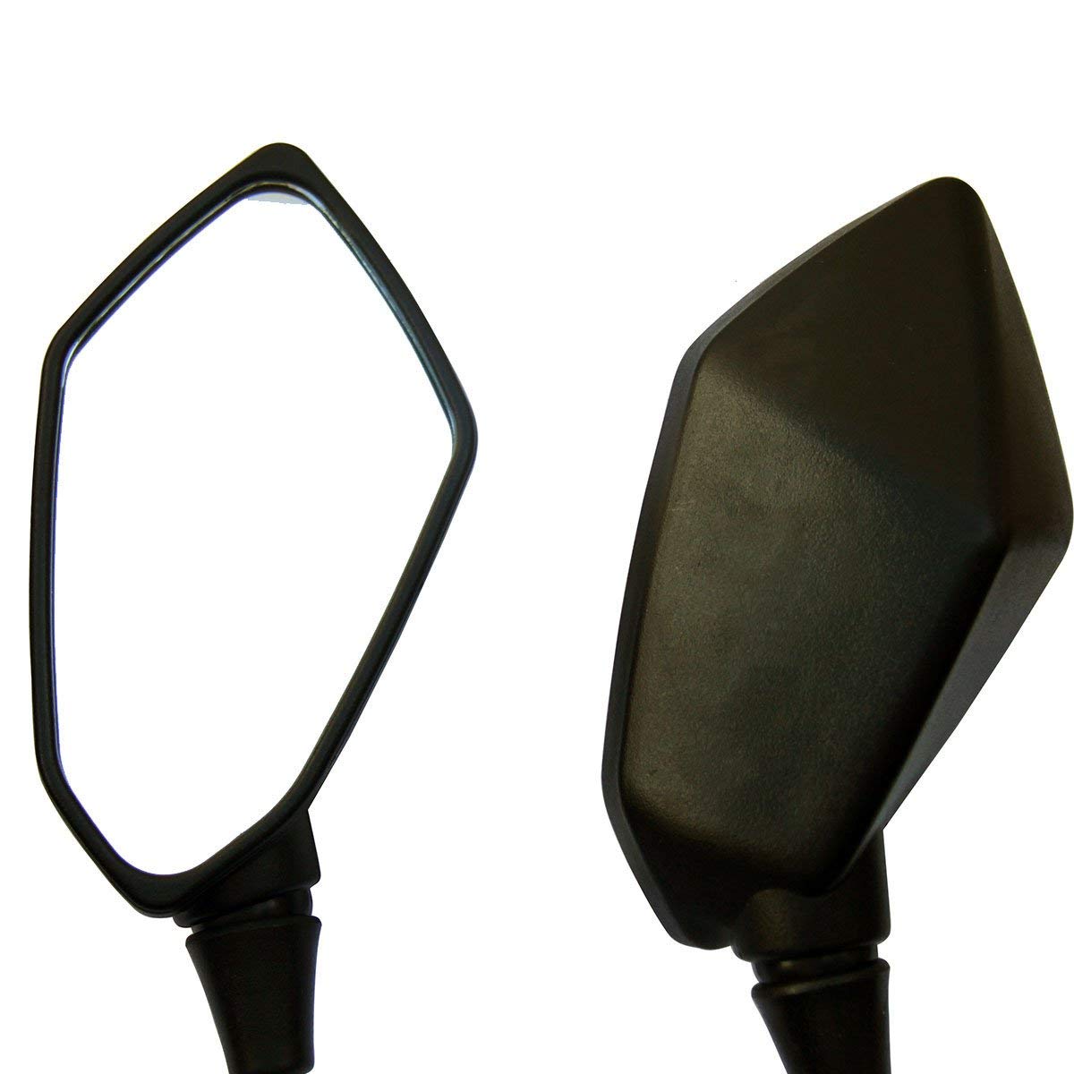 Black Pyramid Rear View Mirrors for 2013 Yamaha Stryker XVS1300C Raven - Universal Fit Motorcycle Mirrors for Enhanced Safety and Style, Perfect for Cruiser Bikes and Long Rides
