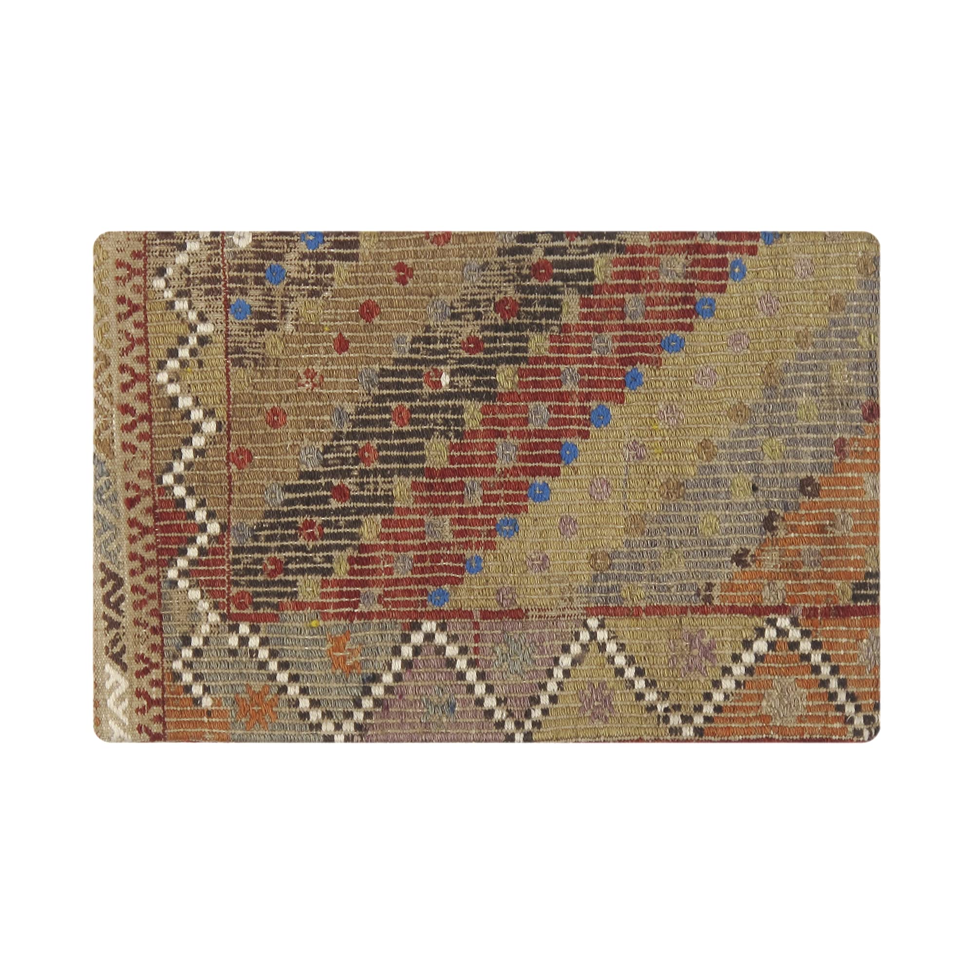 Pasargad Home Vintage Turkish Kilim Multi-Color Accent Pillow Cover 16x24 Inches - Boho Home Decor, Living Room Throw Pillow, Couch & Bedroom Decorative Cushion